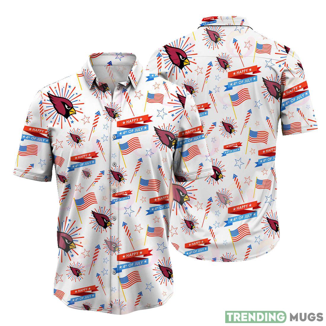 Arizona Cardinals NFL Design 9 Beach Hawaiian Shirt Men And Women For Fans Gift - Arizona Cardinals NFL Happy 4th Of July Hawaiian Shirt_1 Arizona Cardinals NFL Design 9 Beach Hawaiian Shirt Men And Women For Fans Gift - Arizona Cardinals NFL Happy 4th Of July Hawaiian Shirt_1