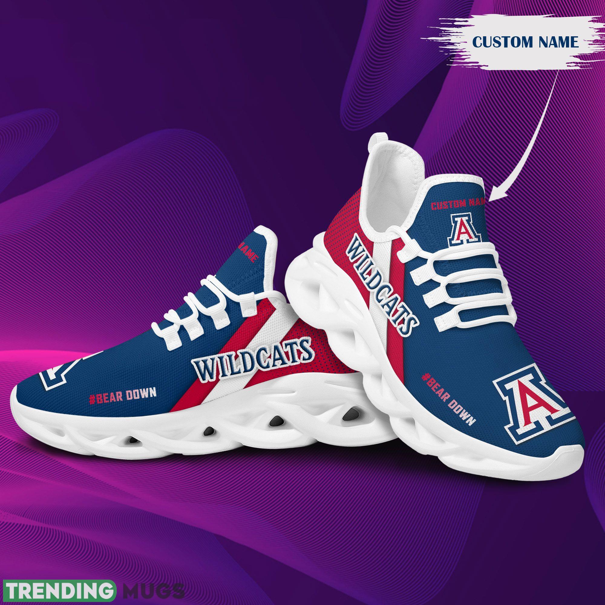 Arizona Wildcats Logo Custom Name Running Sneaker In Blue And Red Max Soul Shoes Max Soul Arizona Wildcats Logo Custom Name Running Sneaker In Blue And Red Max Soul Shoes Max Soul