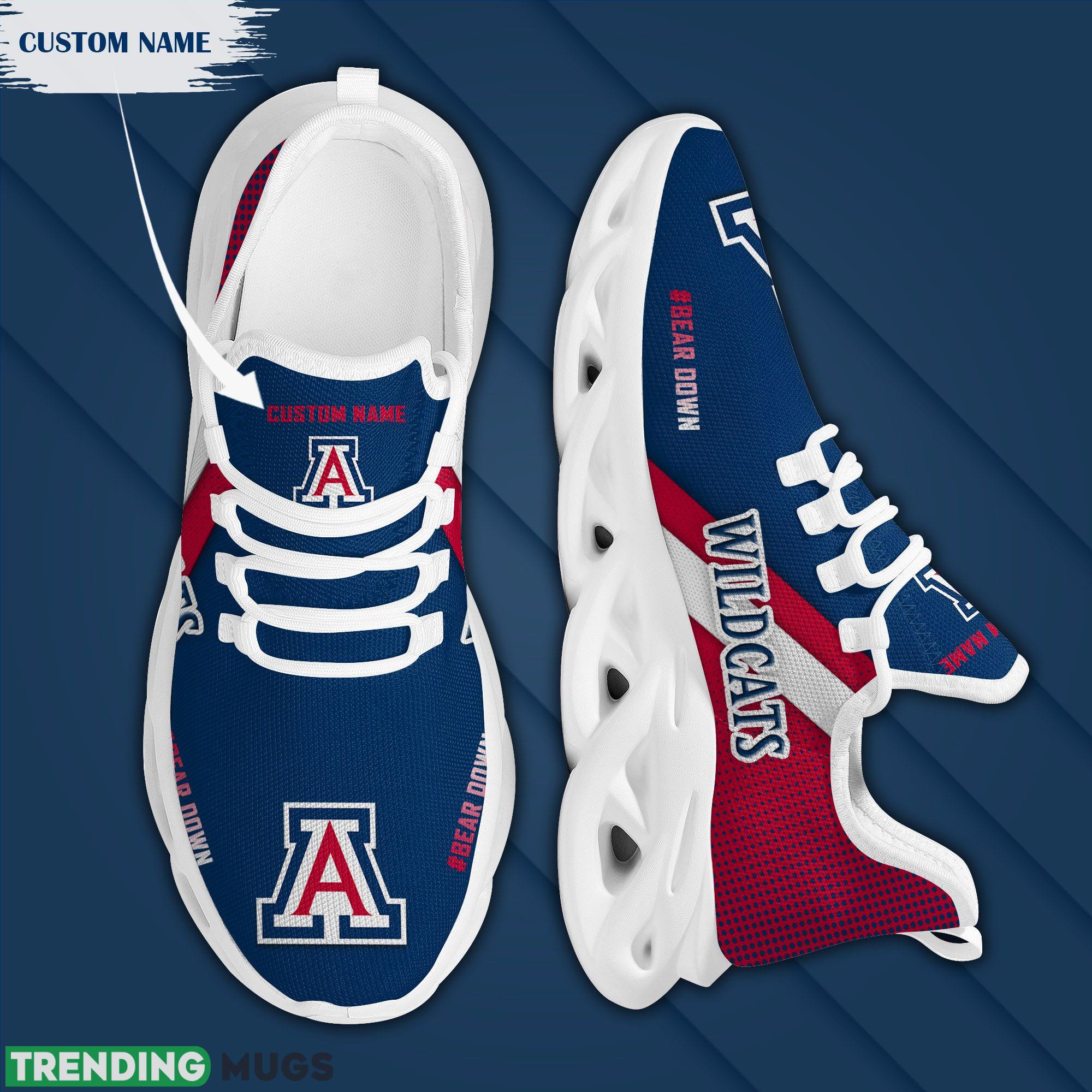Arizona Wildcats Logo Custom Name Running Sneaker In Blue And Red Max Soul Shoes Max Soul Arizona Wildcats Logo Custom Name Running Sneaker In Blue And Red Max Soul Shoes Max Soul