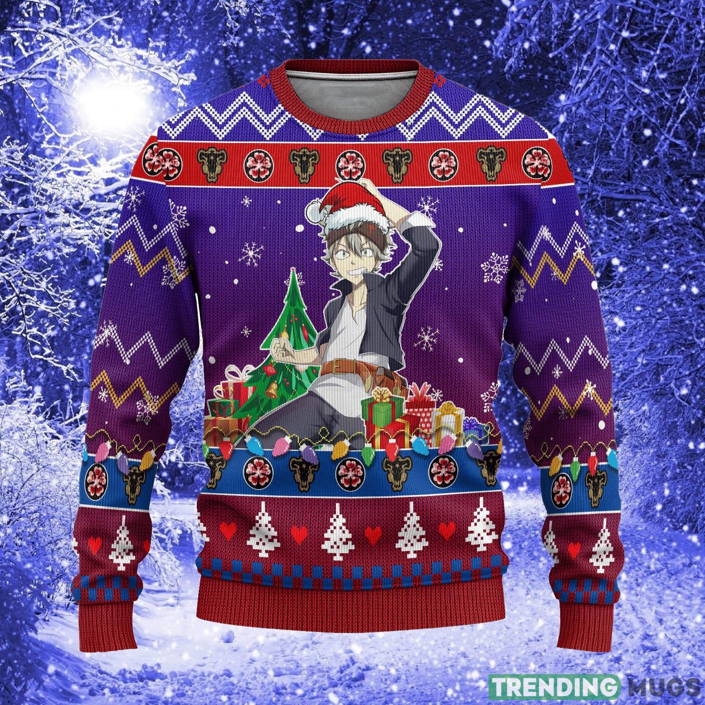 Asta Anime Black Clover Xmas Women Mens Ugly Christmas Sweater - Asta Anime Ugly Christmas Sweater Black Clover Xmas Gift_1 Asta Anime Black Clover Xmas Women Mens Ugly Christmas Sweater - Asta Anime Ugly Christmas Sweater Black Clover Xmas Gift_1