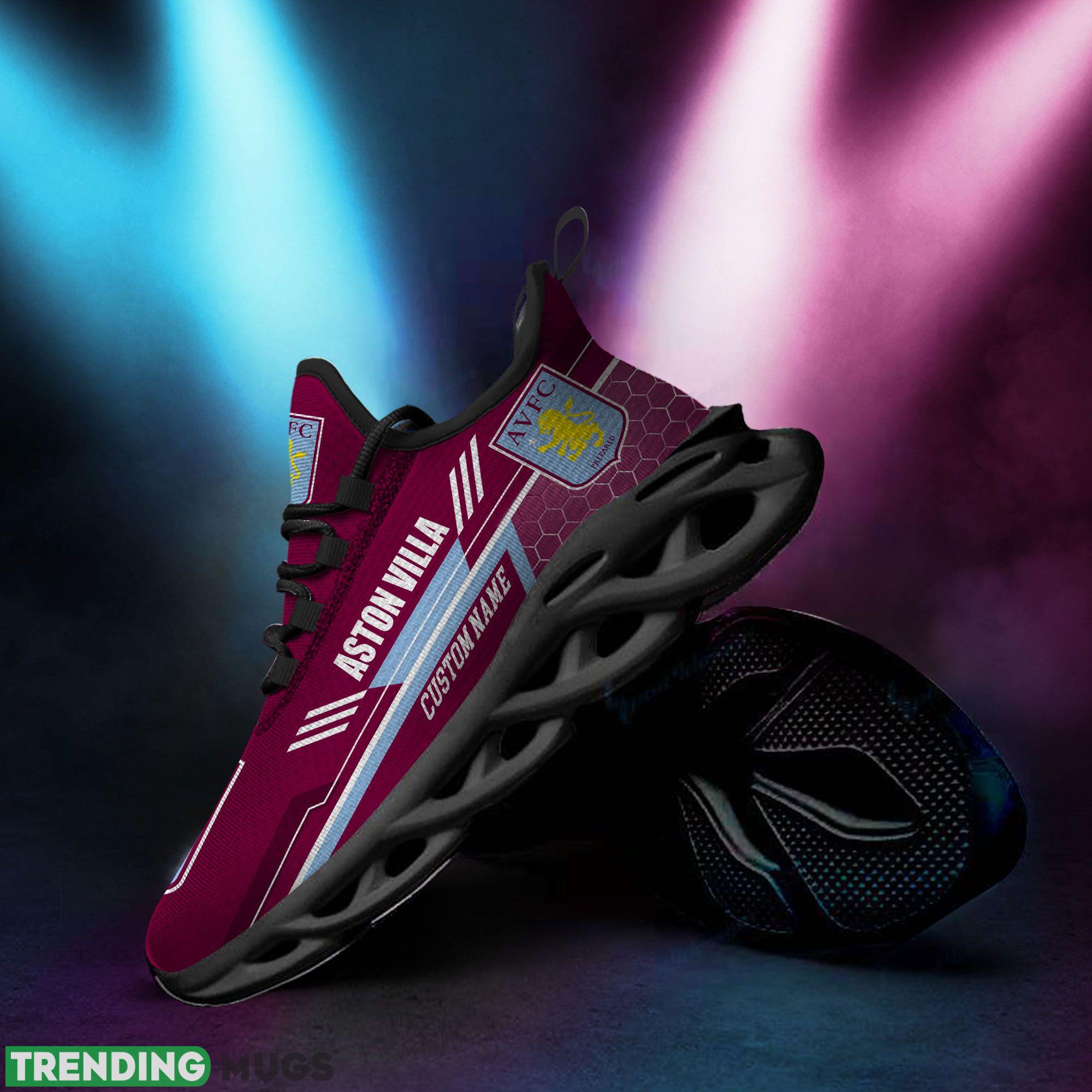 Aston Villa Logo Running Sneaker Custom Name Max Soul Shoes Max Soul Aston Villa Logo Running Sneaker Custom Name Max Soul Shoes Max Soul