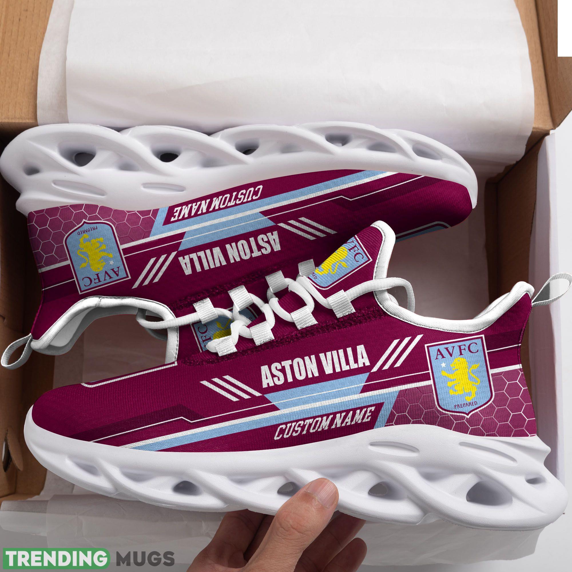 Aston Villa Logo Running Sneaker Custom Name Max Soul Shoes Max Soul Aston Villa Logo Running Sneaker Custom Name Max Soul Shoes Max Soul