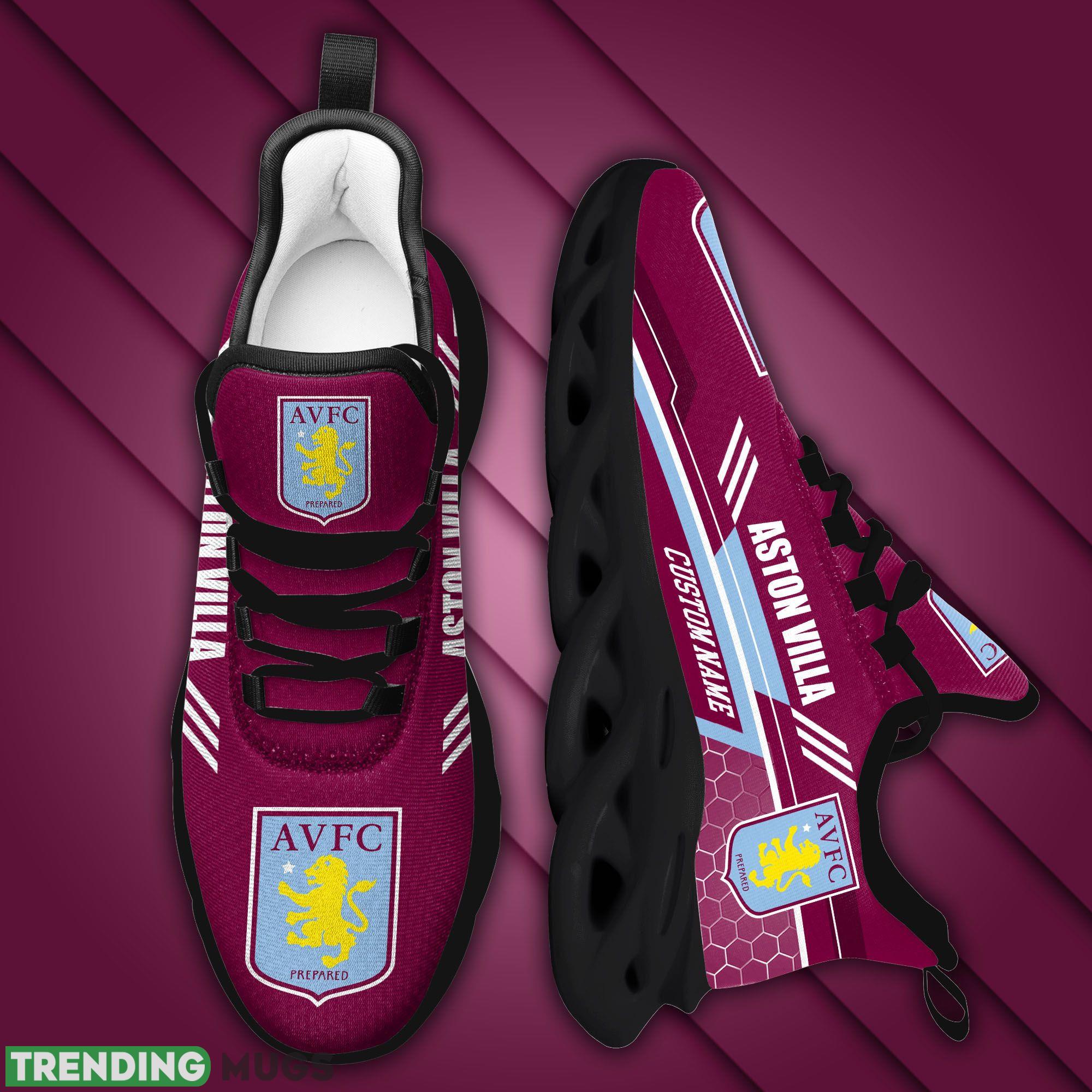 Aston Villa Logo Running Sneaker Custom Name Max Soul Shoes Max Soul Aston Villa Logo Running Sneaker Custom Name Max Soul Shoes Max Soul
