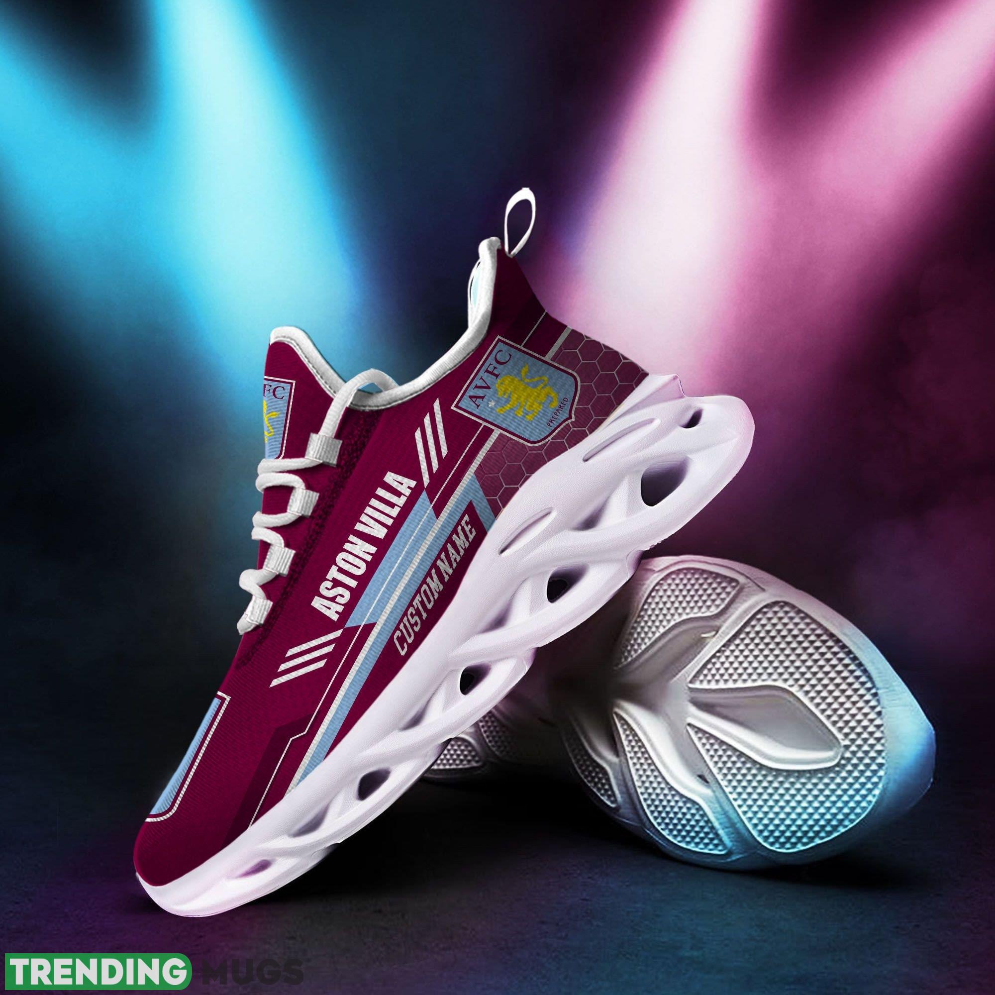 Aston Villa Logo Running Sneaker Custom Name Max Soul Shoes - Aston Villa Logo Pattern Custom Name 3D Max Soul Sneaker Shoes_1 Aston Villa Logo Running Sneaker Custom Name Max Soul Shoes - Aston Villa Logo Pattern Custom Name 3D Max Soul Sneaker Shoes_1