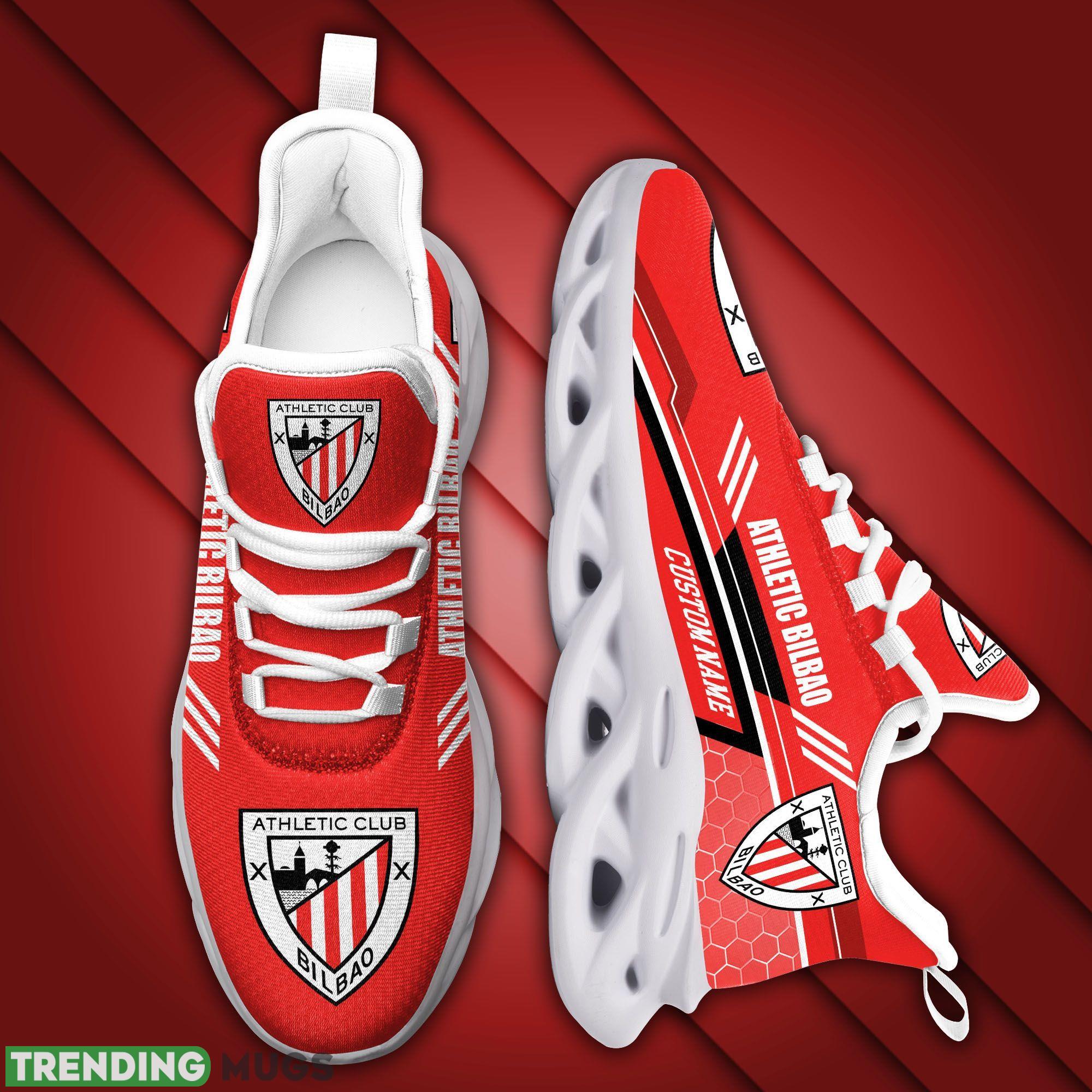 Athletic Bilbao Logo Custom Name Running Sneaker Max Soul Shoes In Red Max Soul Athletic Bilbao Logo Custom Name Running Sneaker Max Soul Shoes In Red Max Soul