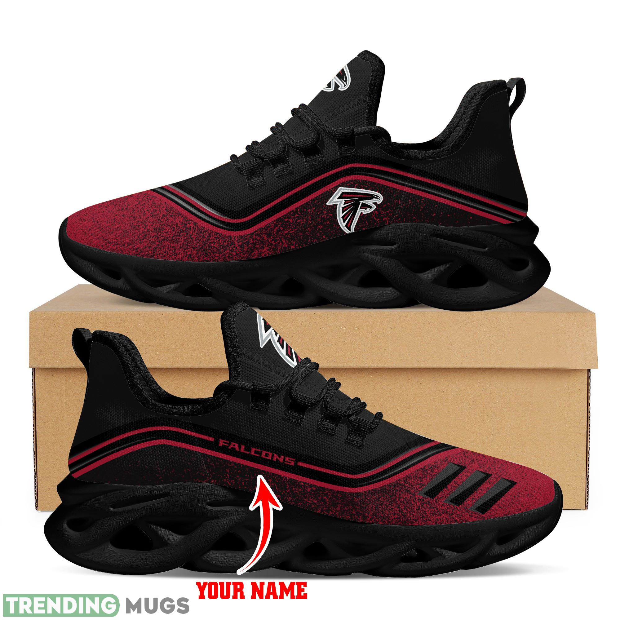 Atlanta Falcons Logo Border Running Sneaker Custom Name Max Soul Shoes Max Soul Atlanta Falcons Logo Border Running Sneaker Custom Name Max Soul Shoes Max Soul