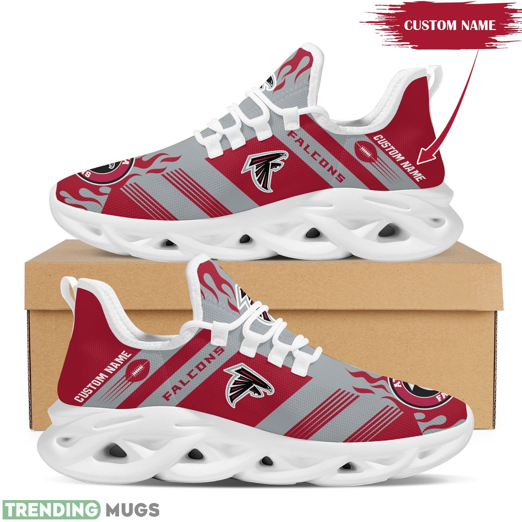 Atlanta Falcons Logo Custom Name Running Sneaker Max Soul Shoes In Gray And Red - Atlanta Falcons Logo Custom Name Pattern 3D Max Soul Sneaker Shoes In Gray And Red_1 Atlanta Falcons Logo Custom Name Running Sneaker Max Soul Shoes In Gray And Red - Atlanta Falcons Logo Custom Name Pattern 3D Max Soul Sneaker Shoes In Gray And Red_1
