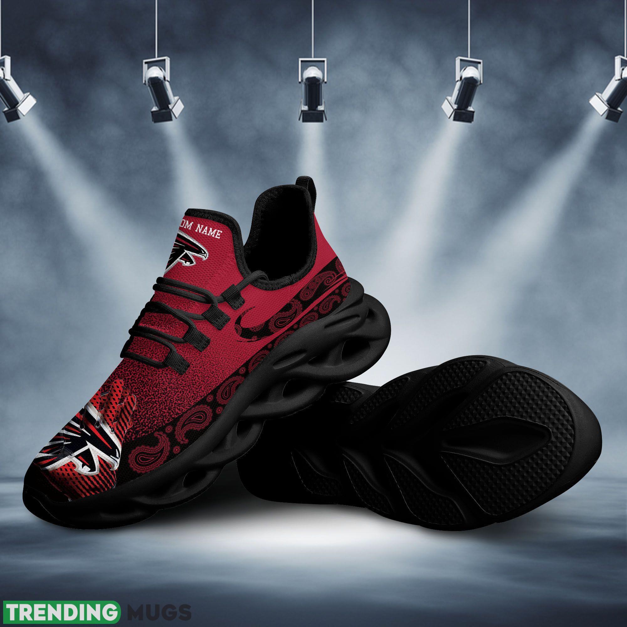Atlanta Falcons Logo Running Sneaker Custom Name Max Soul Shoes In Red Max Soul Atlanta Falcons Logo Running Sneaker Custom Name Max Soul Shoes In Red Max Soul