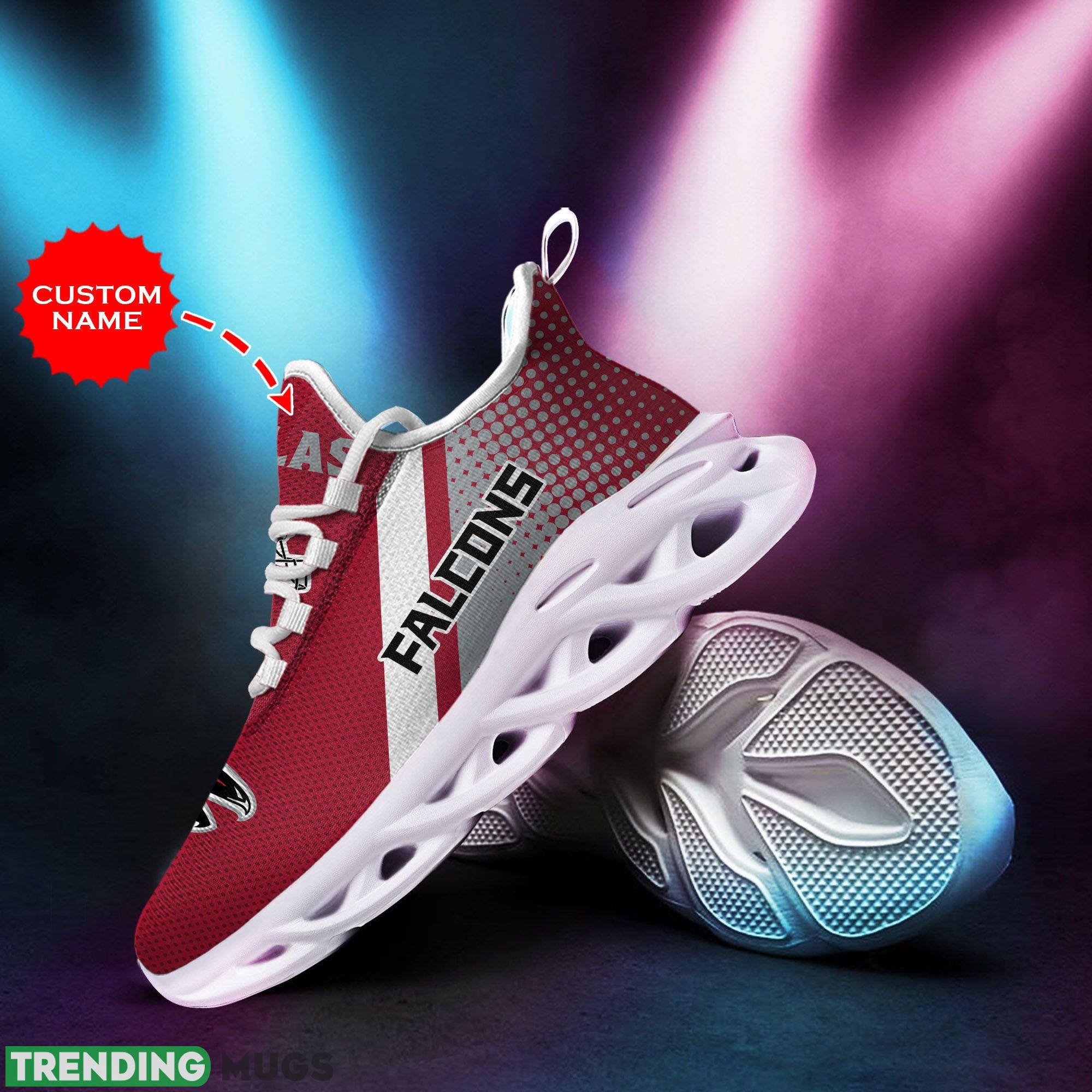 Atlanta Falcons Logo Running Sneaker Custom Name Max Soul Shoes In Red Max Soul Atlanta Falcons Logo Running Sneaker Custom Name Max Soul Shoes In Red Max Soul
