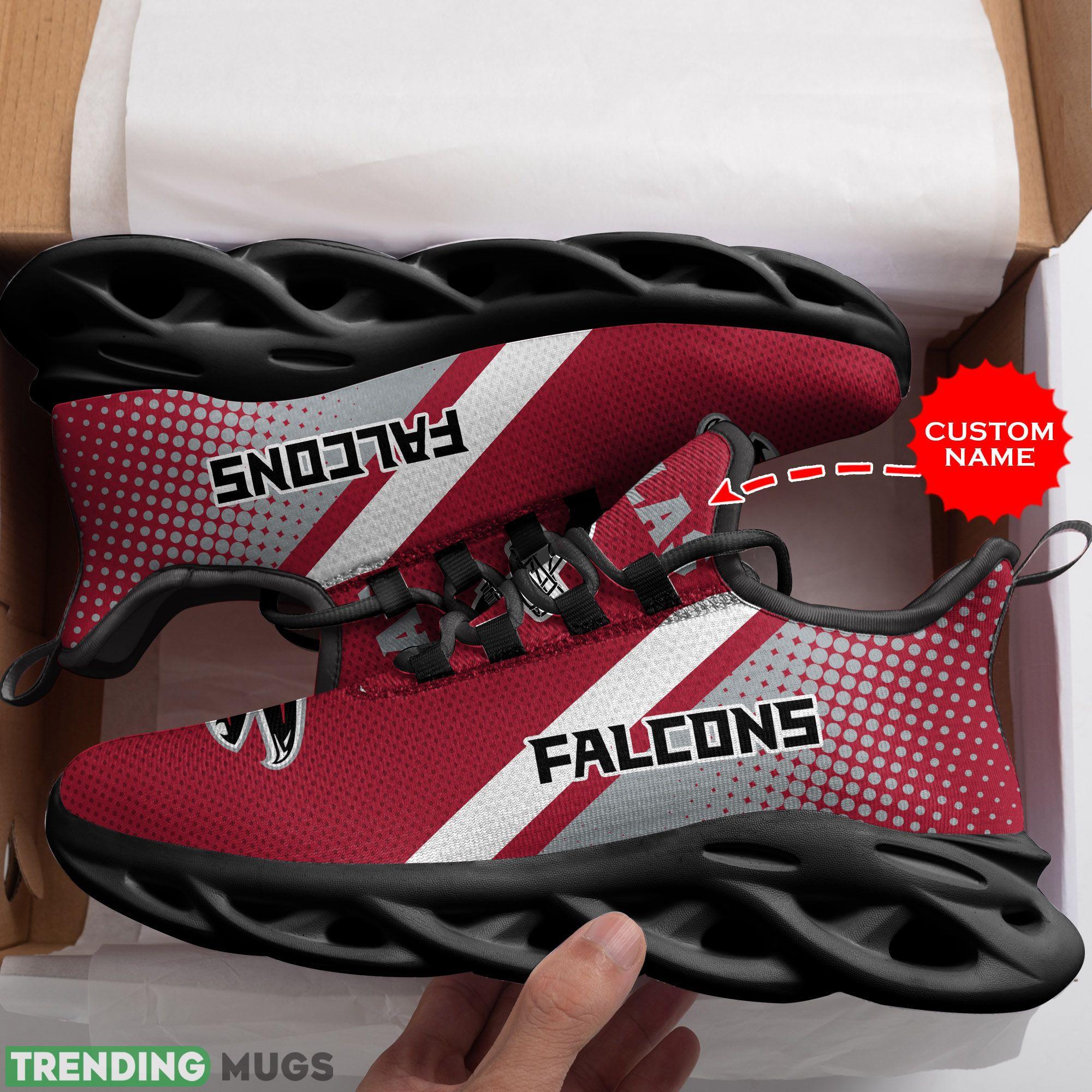 Atlanta Falcons Logo Running Sneaker Custom Name Max Soul Shoes In Red Max Soul Atlanta Falcons Logo Running Sneaker Custom Name Max Soul Shoes In Red Max Soul