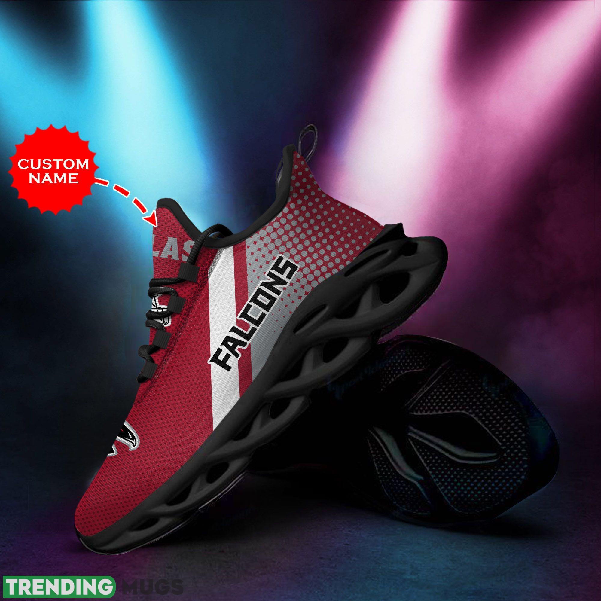 Atlanta Falcons Logo Running Sneaker Custom Name Max Soul Shoes In Red Max Soul Atlanta Falcons Logo Running Sneaker Custom Name Max Soul Shoes In Red Max Soul