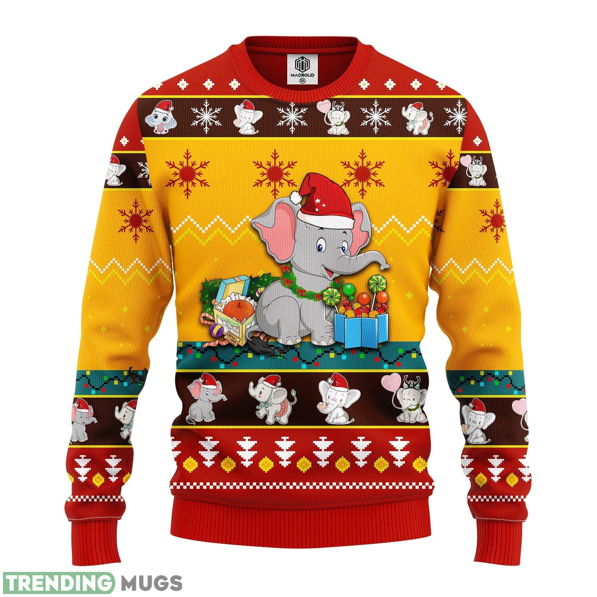 Baby Elephant Yellow Red Funny Ideas Ugly Christmas Sweater Gift Thanksgiving - Baby Elephant Yellow Red 1 Ideas Ugly Christmas Sweater Gift Thanksgiving_1