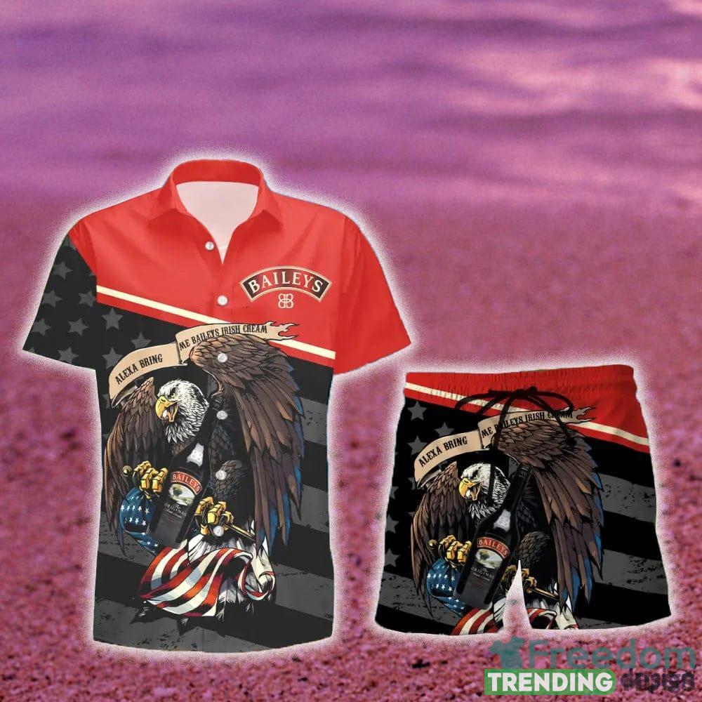 Baileys Irish Cream Eagle American Flag Gift Hawaiian Set Shirt And Short Summer Beach Hawaiian & Short Baileys Irish Cream Eagle American Flag Gift Hawaiian Set Shirt And Short Summer Beach Hawaiian & Short
