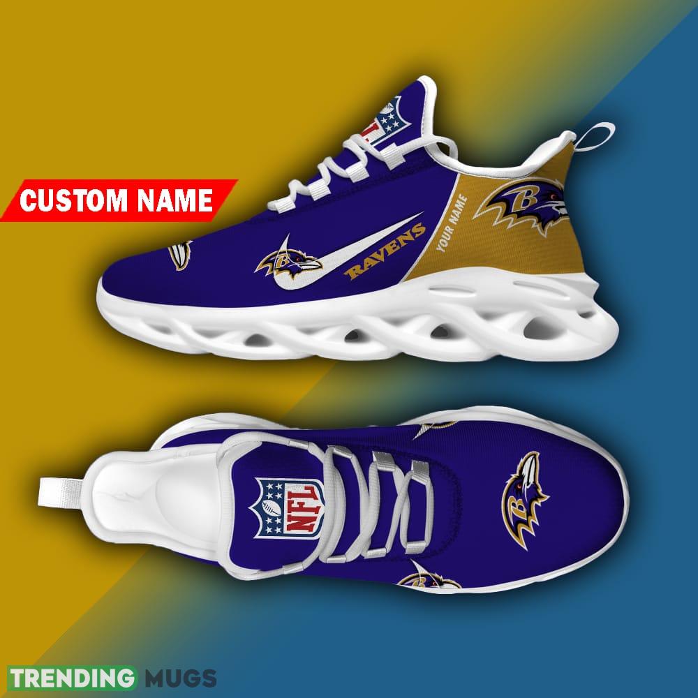 Baltimore Ravens Custom Name Luxury Brand NFL Max Soul Shoes Gift For Men Women Max Soul Baltimore Ravens Custom Name Luxury Brand NFL Max Soul Shoes Gift For Men Women Max Soul
