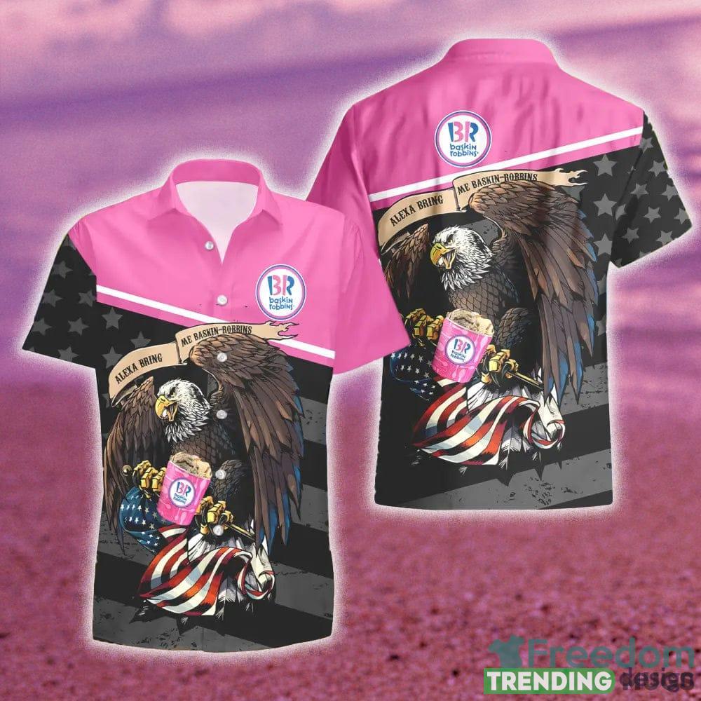 Baskin-Robbins Eagle American Flag Gift Hawaiian Set Shirt And Short Summer Beach - Baskin-Robbins Eagle American Flag Hawaiian Shirt And Short_1 Baskin-Robbins Eagle American Flag Gift Hawaiian Set Shirt And Short Summer Beach - Baskin-Robbins Eagle American Flag Hawaiian Shirt And Short_1
