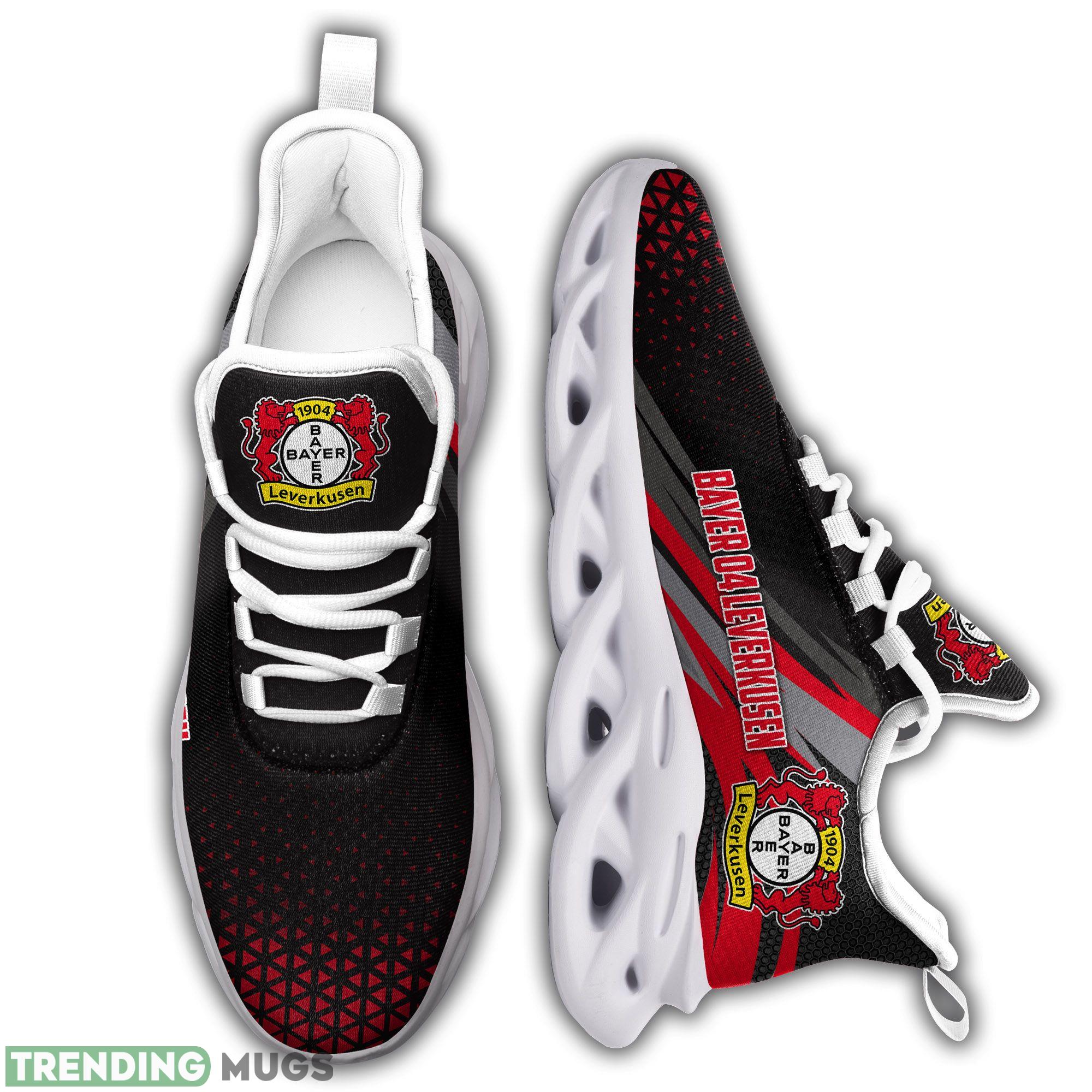 Bayer 04 Leverkusen Logo Custom Name Running Sneaker In Black Max Soul Shoes Max Soul Bayer 04 Leverkusen Logo Custom Name Running Sneaker In Black Max Soul Shoes Max Soul