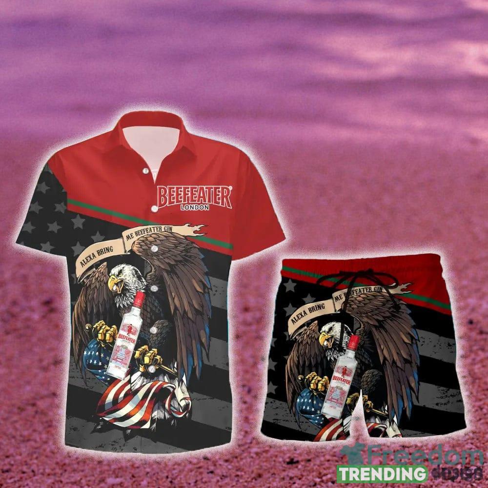 Beefeater Gin Eagle American Flag Gift Hawaiian Set Shirt And Short Summer Beach Hawaiian & Short Beefeater Gin Eagle American Flag Gift Hawaiian Set Shirt And Short Summer Beach Hawaiian & Short