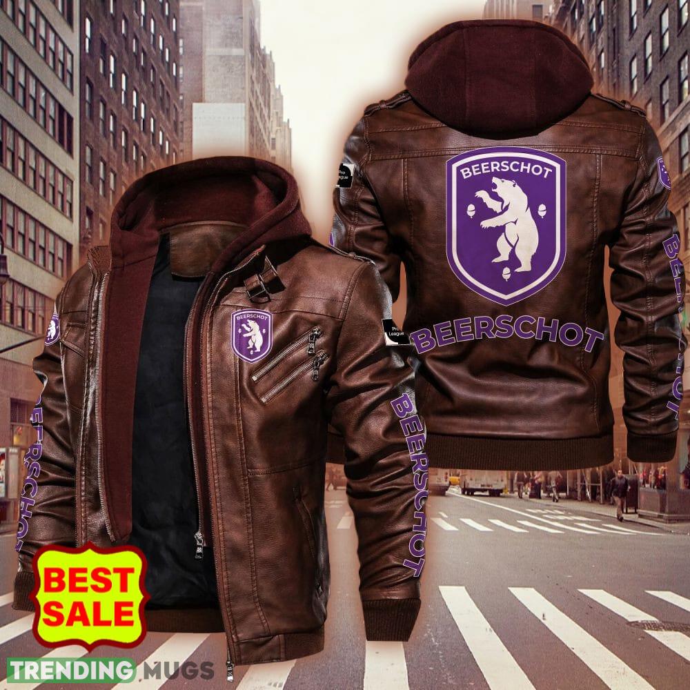 Belgium Team Beerschot VA Logo 1 Brown And Black Leather Jacket For Fans 2D Leather Jacket Belgium Team Beerschot VA Logo 1 Brown And Black Leather Jacket For Fans 2D Leather Jacket