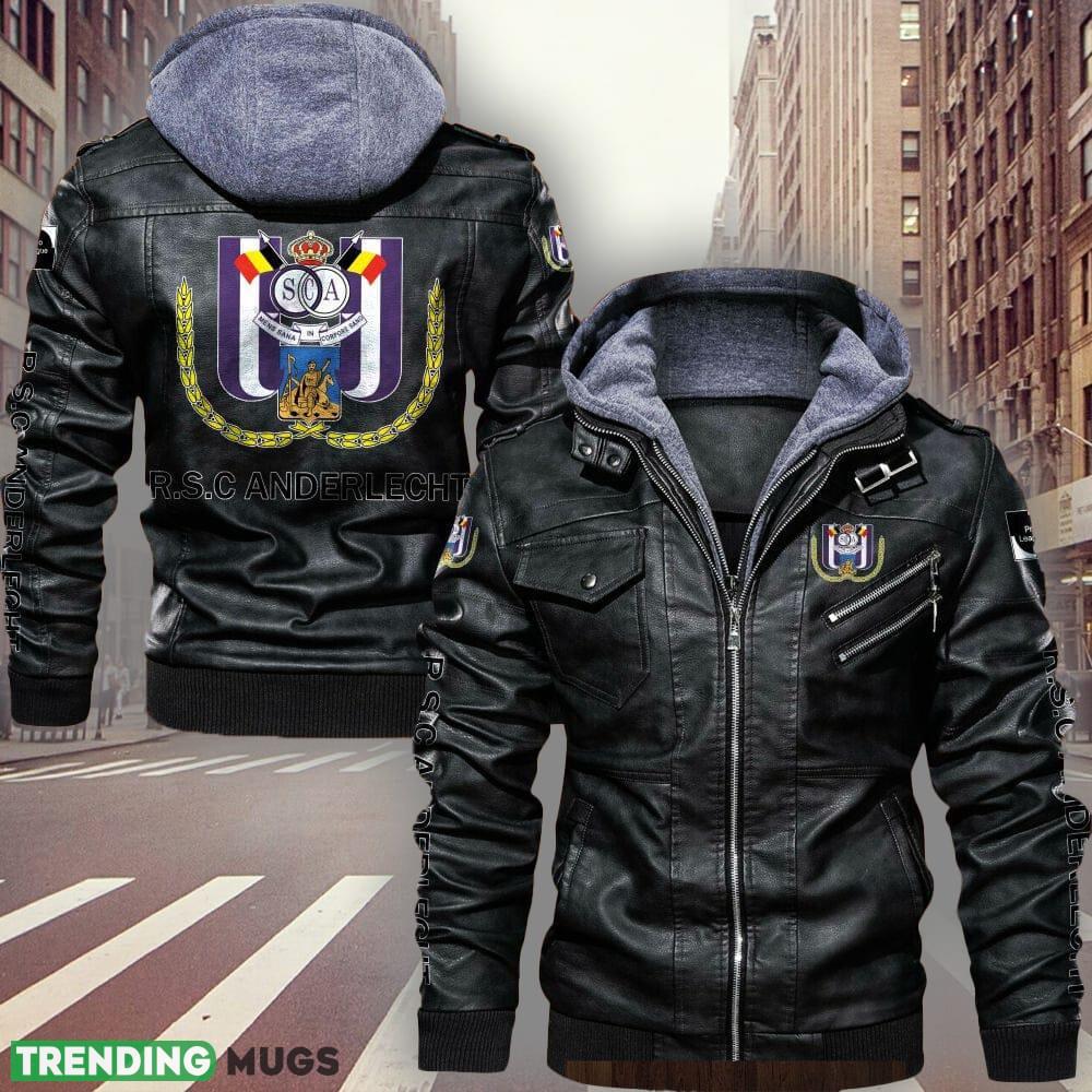Belgium Team RSC Anderlecht Logo 1 Brown And Black Leather Jacket For Fans - Belgium Team R.S.C. Anderlecht Leather Jacket_1 Belgium Team RSC Anderlecht Logo 1 Brown And Black Leather Jacket For Fans - Belgium Team R.S.C. Anderlecht Leather Jacket_1