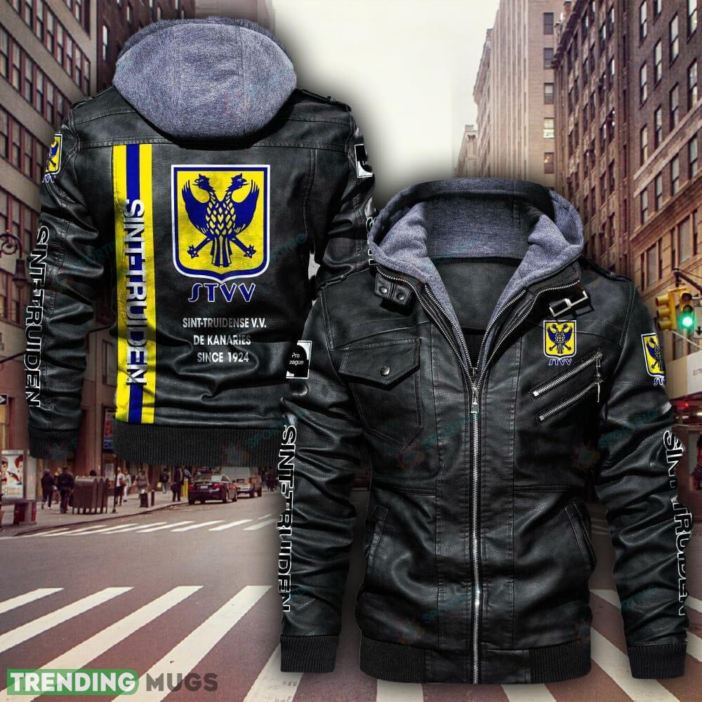 Belgium Team Sint-Truidense VV Logo 9 Brown And Black Leather Jacket For Fans - Belgium Team Sint-Truidense V.V Leather Jacket_1 Belgium Team Sint-Truidense VV Logo 9 Brown And Black Leather Jacket For Fans - Belgium Team Sint-Truidense V.V Leather Jacket_1
