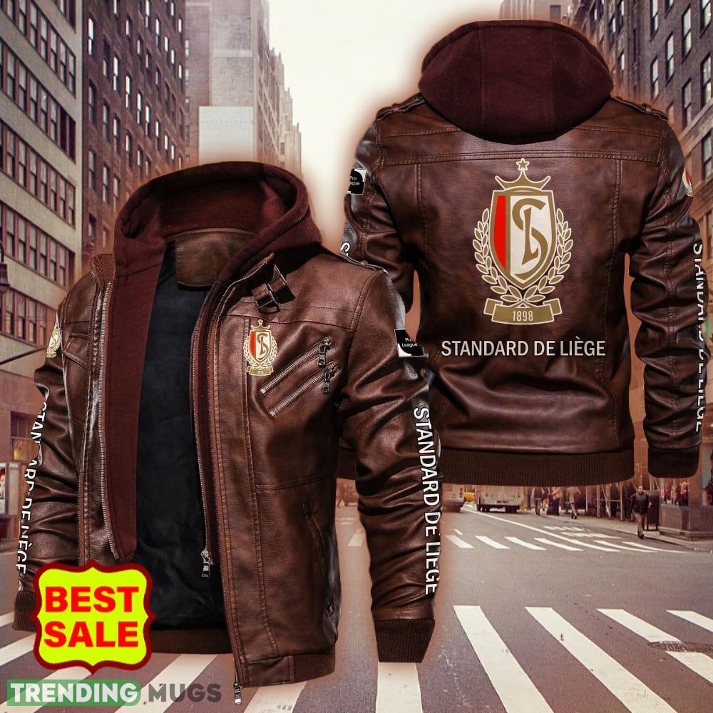 Belgium Team Standard Liege Logo 8 Brown And Black Leather Jacket For Fans 2D Leather Jacket Belgium Team Standard Liege Logo 8 Brown And Black Leather Jacket For Fans 2D Leather Jacket