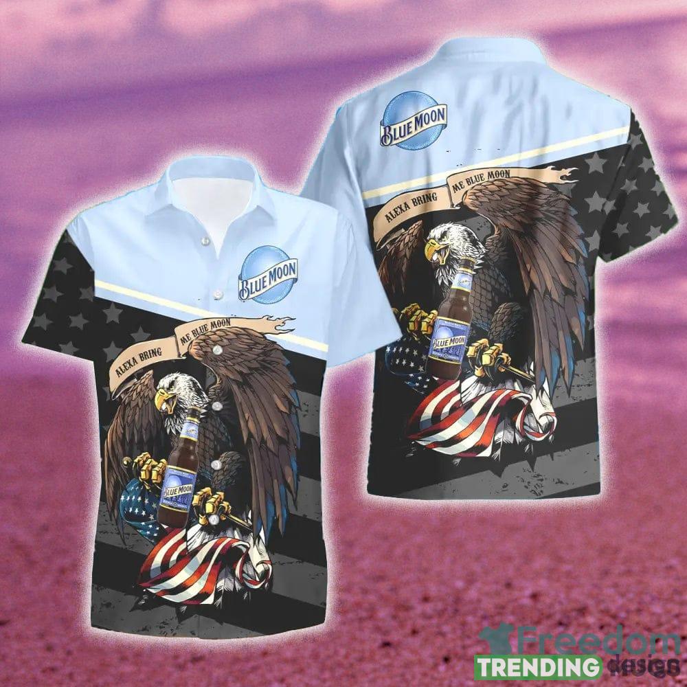 Blue Moon Beer Eagle American Flag Gift Hawaiian Set Shirt And Short Summer Beach - Blue Moon Beer Eagle American Flag Hawaiian Shirt And Short_1 Blue Moon Beer Eagle American Flag Gift Hawaiian Set Shirt And Short Summer Beach - Blue Moon Beer Eagle American Flag Hawaiian Shirt And Short_1