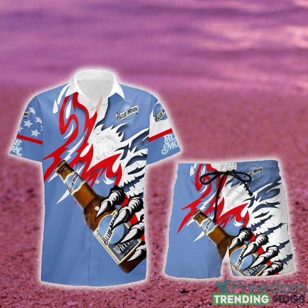 Blue Moon Beer Monster Claw Gift Hawaiian Set Shirt And Short Summer Beach - Blue Moon Beer Monster Claw Hawaiian Shirt And Short_1 Blue Moon Beer Monster Claw Gift Hawaiian Set Shirt And Short Summer Beach - Blue Moon Beer Monster Claw Hawaiian Shirt And Short_1