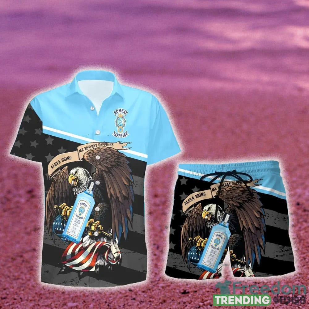 Bombay Sapphire Eagle American Flag Gift Hawaiian Set Shirt And Short Summer Beach - Bombay Sapphire Eagle American Flag Hawaiian Shirt And Short_1 Bombay Sapphire Eagle American Flag Gift Hawaiian Set Shirt And Short Summer Beach - Bombay Sapphire Eagle American Flag Hawaiian Shirt And Short_1