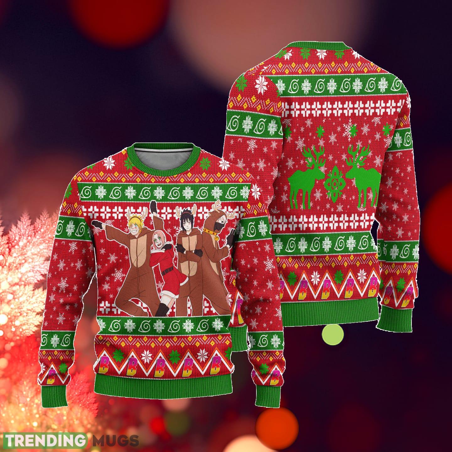 Boruto Anime Custom Red Xmas Ideas Ugly Christmas Sweater Gift Thanksgiving 3D Sweater Boruto Anime Custom Red Xmas Ideas Ugly Christmas Sweater Gift Thanksgiving 3D Sweater