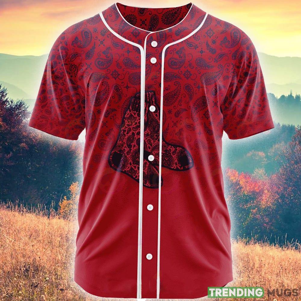 Boston Red Sox Design MLB Jersey Shirt Custom Number And Name For Men And Women Gift Fans - Boston Red Sox-CUSTOM MLB Paisley Pattern Jersey_1 Boston Red Sox Design MLB Jersey Shirt Custom Number And Name For Men And Women Gift Fans - Boston Red Sox-CUSTOM MLB Paisley Pattern Jersey_1