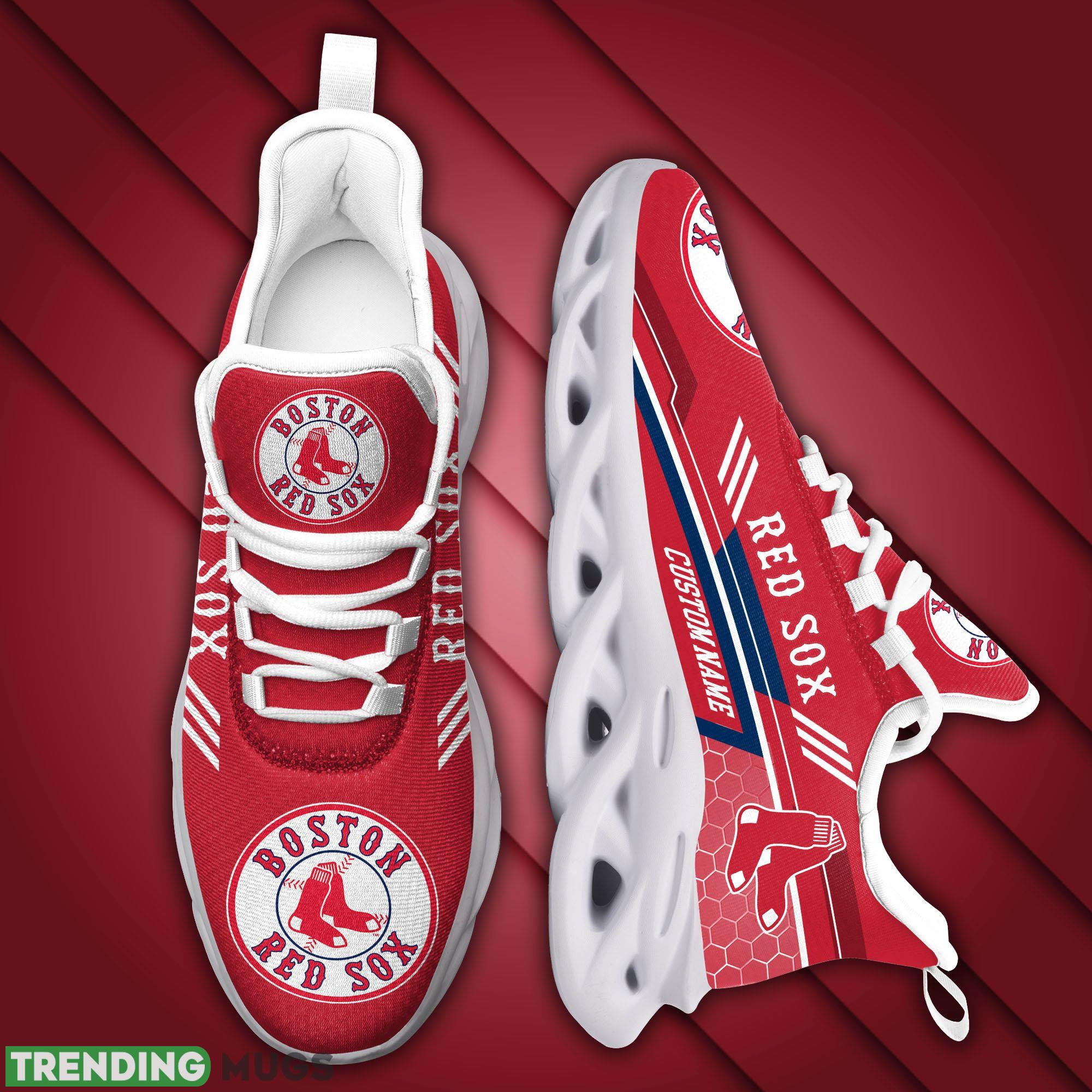 Boston Red Sox Logo Beehive Running Sneaker Custom Name Max Soul Shoes Max Soul Boston Red Sox Logo Beehive Running Sneaker Custom Name Max Soul Shoes Max Soul
