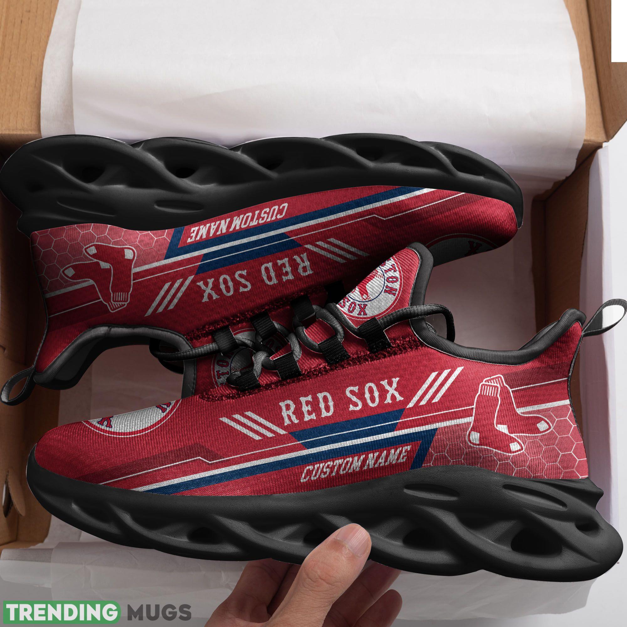 Boston Red Sox Logo Beehive Running Sneaker Custom Name Max Soul Shoes Max Soul Boston Red Sox Logo Beehive Running Sneaker Custom Name Max Soul Shoes Max Soul