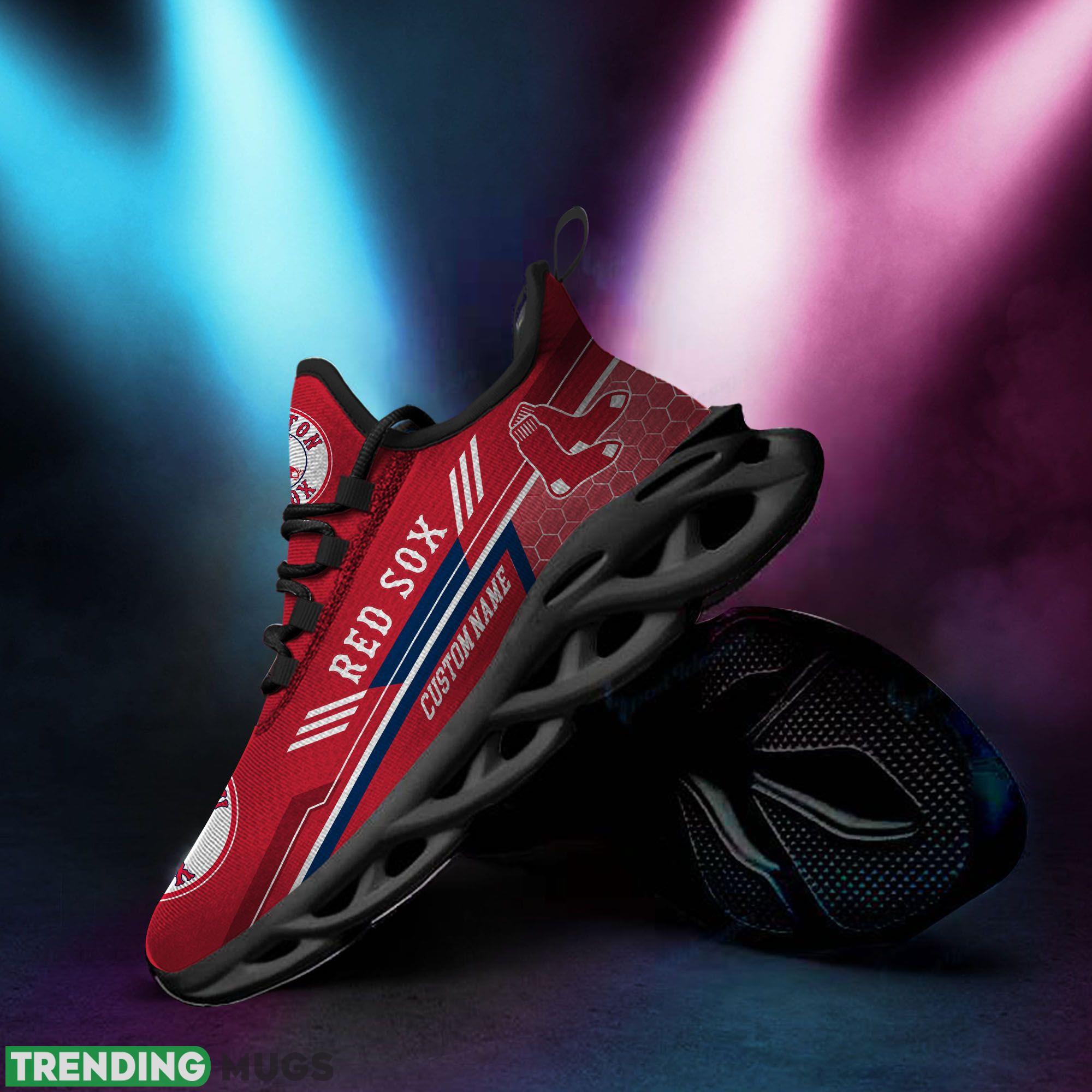 Boston Red Sox Logo Beehive Running Sneaker Custom Name Max Soul Shoes Max Soul Boston Red Sox Logo Beehive Running Sneaker Custom Name Max Soul Shoes Max Soul