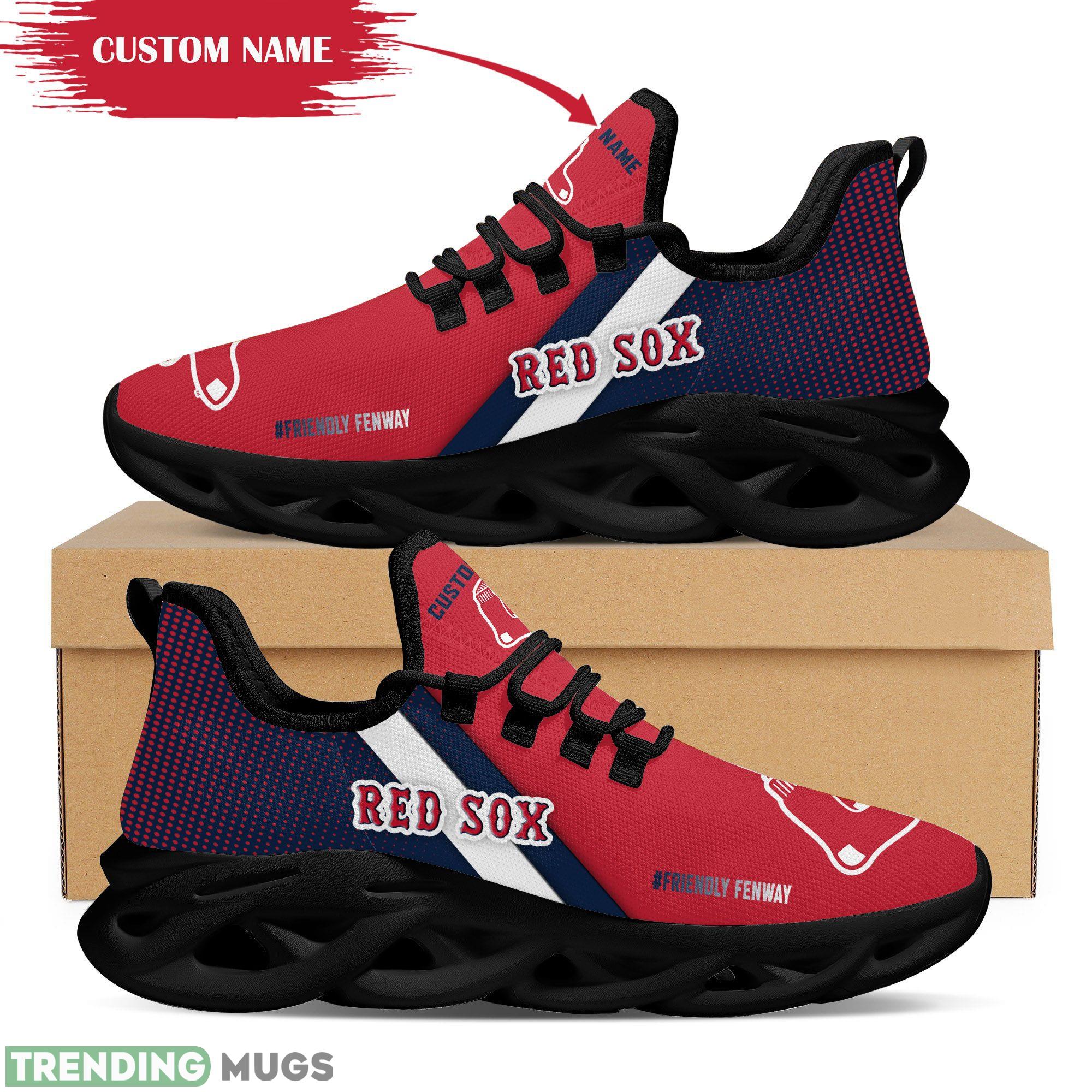 Boston Red Sox Logo Custom Name Running Sneaker Max Soul Shoes Max Soul Boston Red Sox Logo Custom Name Running Sneaker Max Soul Shoes Max Soul