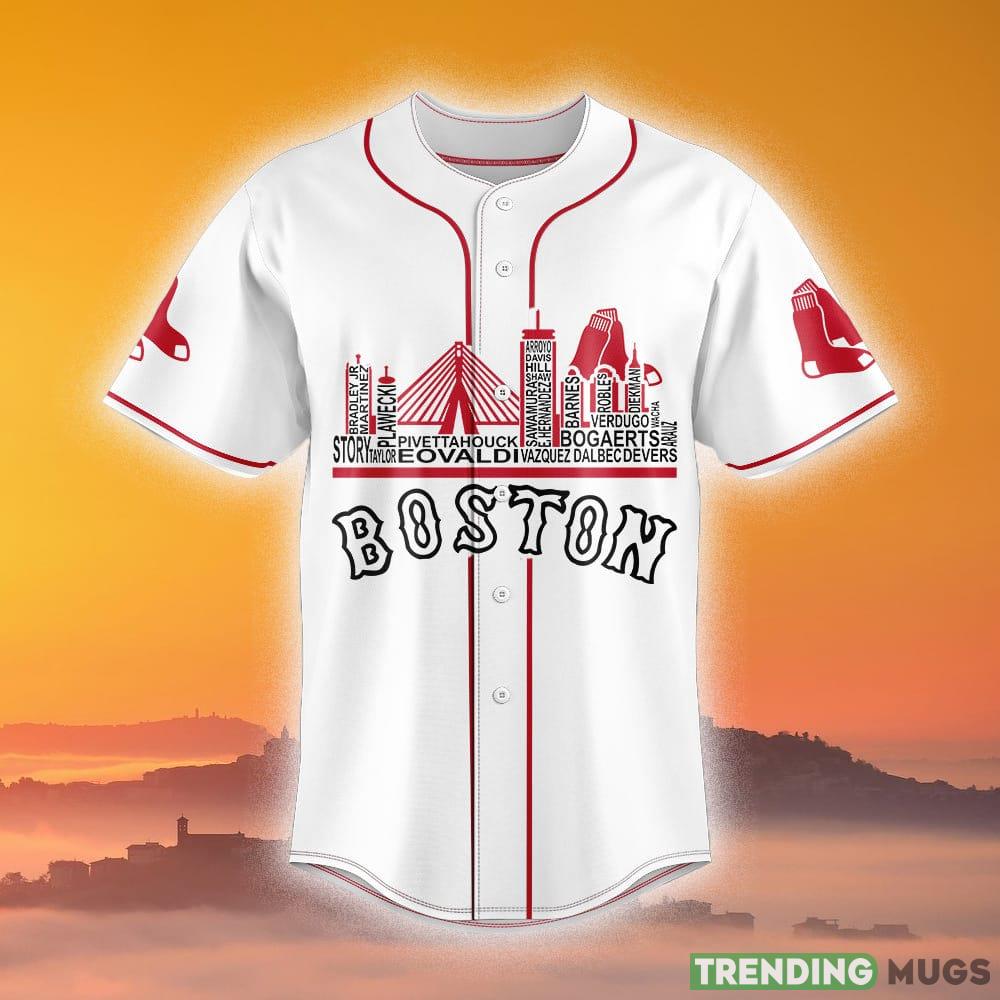 Boston Red Sox MLB Jersey Shirt Custom Number And Name For Men And Women Gift Fans Football Jersey Boston Red Sox MLB Jersey Shirt Custom Number And Name For Men And Women Gift Fans Football Jersey