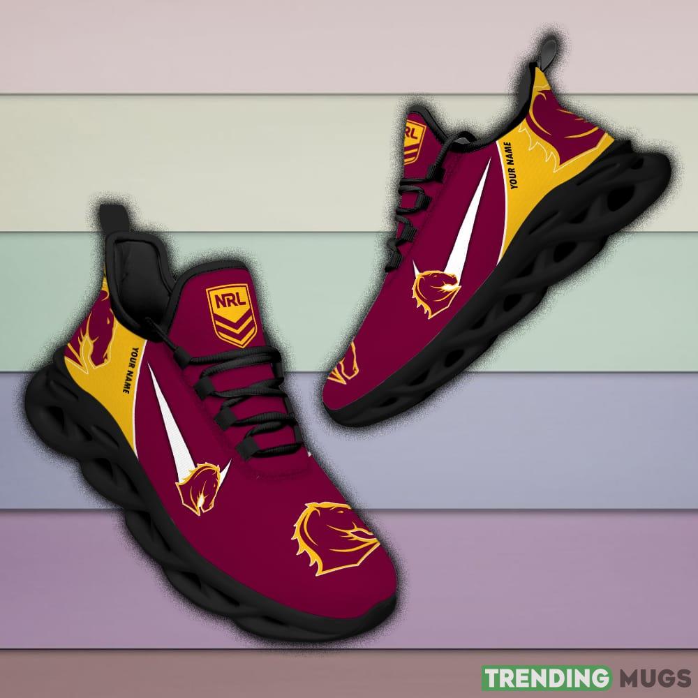 Brisbane Broncos NRL MAX SOUL SHOES Custom Name For Men And Women Running Sneakers Max Soul Brisbane Broncos NRL MAX SOUL SHOES Custom Name For Men And Women Running Sneakers Max Soul
