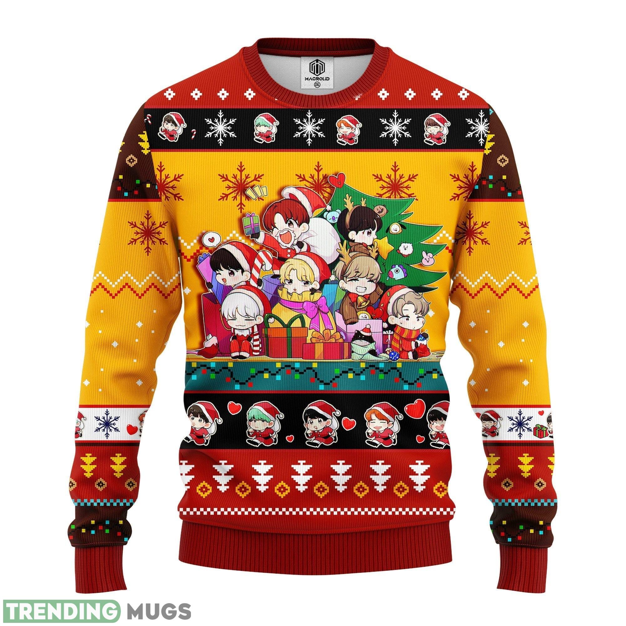 Bts Army Chibi Cute Red Yellow Funny Ideas Ugly Christmas Sweater Gift Thanksgiving - Bts Army Chibi Cute Red Yellow 1 Ideas Ugly Christmas Sweater Gift Thanksgiving_1 Bts Army Chibi Cute Red Yellow Funny Ideas Ugly Christmas Sweater Gift Thanksgiving - Bts Army Chibi Cute Red Yellow 1 Ideas Ugly Christmas Sweater Gift Thanksgiving_1