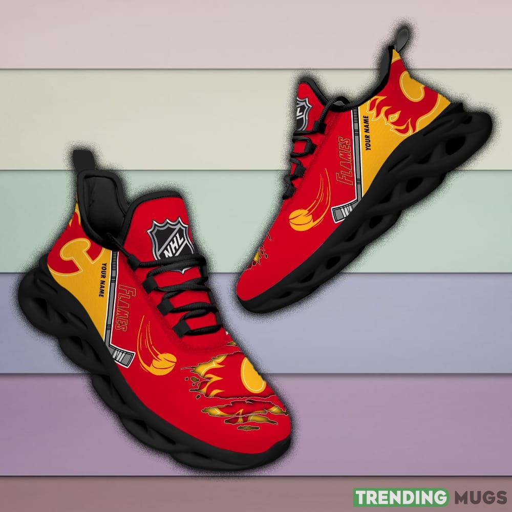 Calgary Flames NHL Max Soul Shoes Custom Name For Men And Women Running Sneakers Max Soul Calgary Flames NHL Max Soul Shoes Custom Name For Men And Women Running Sneakers Max Soul