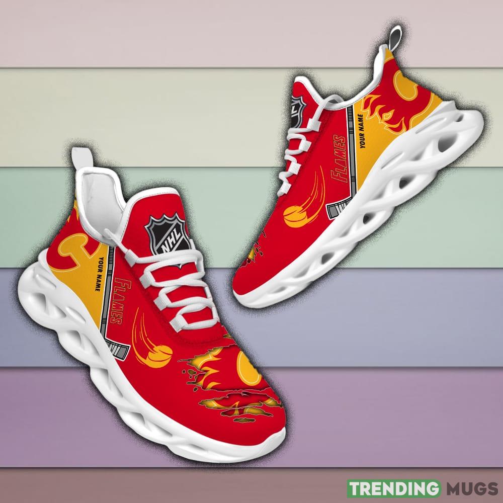 Calgary Flames NHL Max Soul Shoes Custom Name For Men And Women Running Sneakers Max Soul Calgary Flames NHL Max Soul Shoes Custom Name For Men And Women Running Sneakers Max Soul