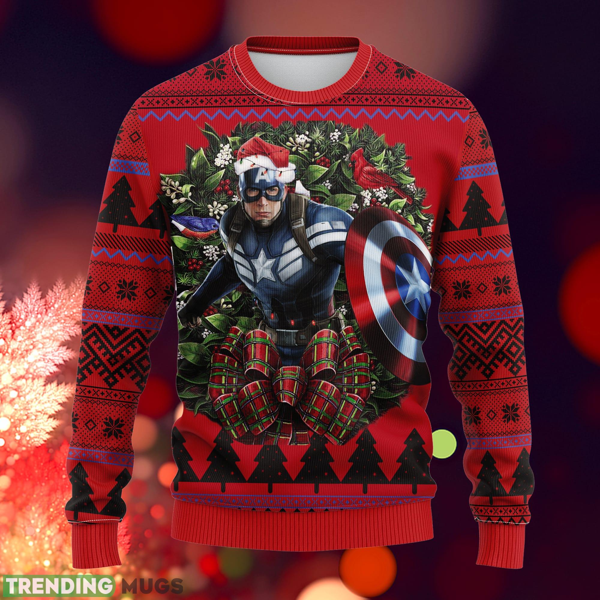 Captain America Funny Noel Ideas Ugly Christmas Sweater Gift Thanksgiving - Captain America 1 Noel Ideas Ugly Christmas Sweater Gift Thanksgiving_1 Captain America Funny Noel Ideas Ugly Christmas Sweater Gift Thanksgiving - Captain America 1 Noel Ideas Ugly Christmas Sweater Gift Thanksgiving_1