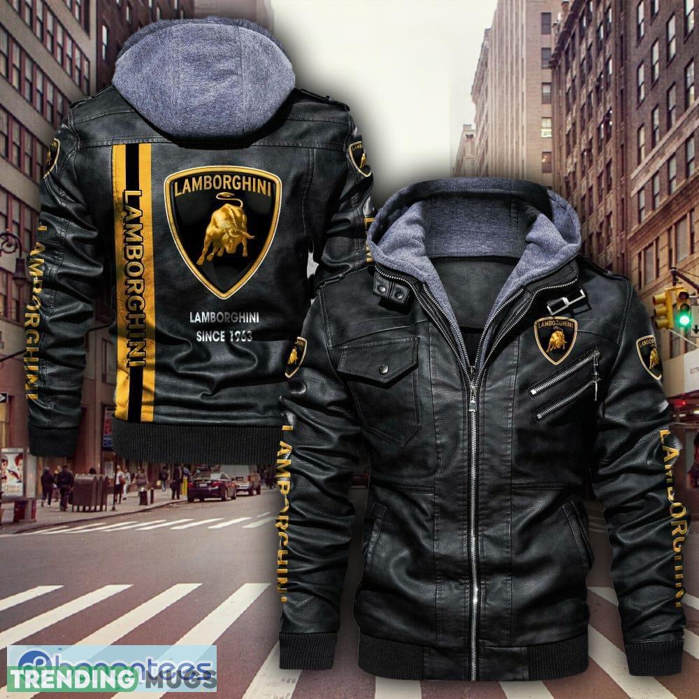 Car Racing Lamborghini Logo 9 Black Brown Leather Jacket For Fans - Car Racing Lamborghini Leather Jacket_1 Car Racing Lamborghini Logo 9 Black Brown Leather Jacket For Fans - Car Racing Lamborghini Leather Jacket_1