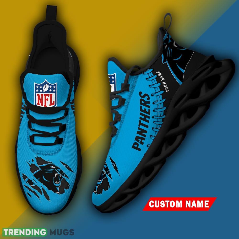 Carolina Panthers Chunky Sneakers Custom Name NFL Max Soul Shoes Gift For Fans Max Soul Carolina Panthers Chunky Sneakers Custom Name NFL Max Soul Shoes Gift For Fans Max Soul
