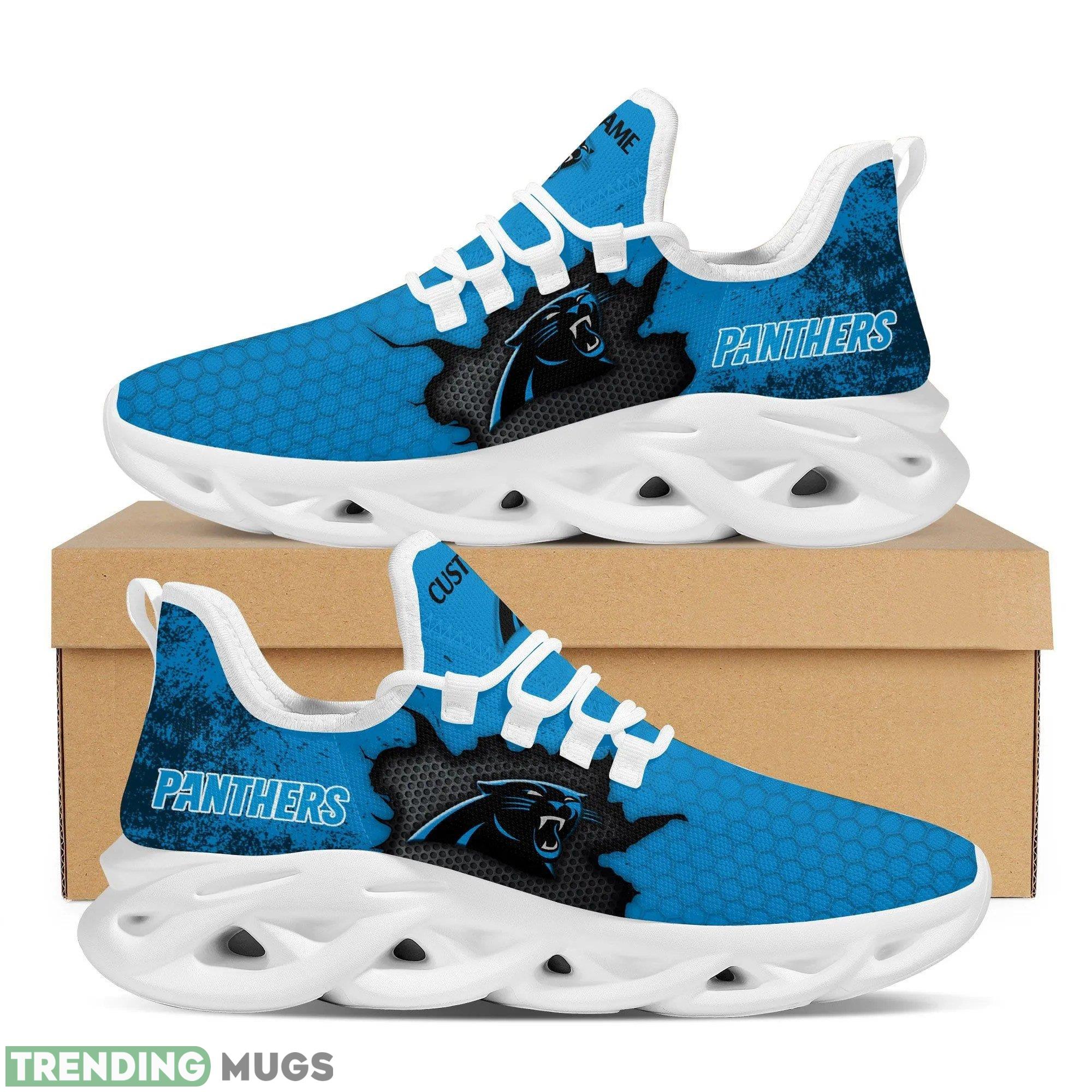 Carolina Panthers Cracked Design Running Sneaker Custom Name Max Soul Shoes - Carolina Panthers Cracked Design Pattern Custom Name 3D Max Soul Sneaker Shoes_1 Carolina Panthers Cracked Design Running Sneaker Custom Name Max Soul Shoes - Carolina Panthers Cracked Design Pattern Custom Name 3D Max Soul Sneaker Shoes_1