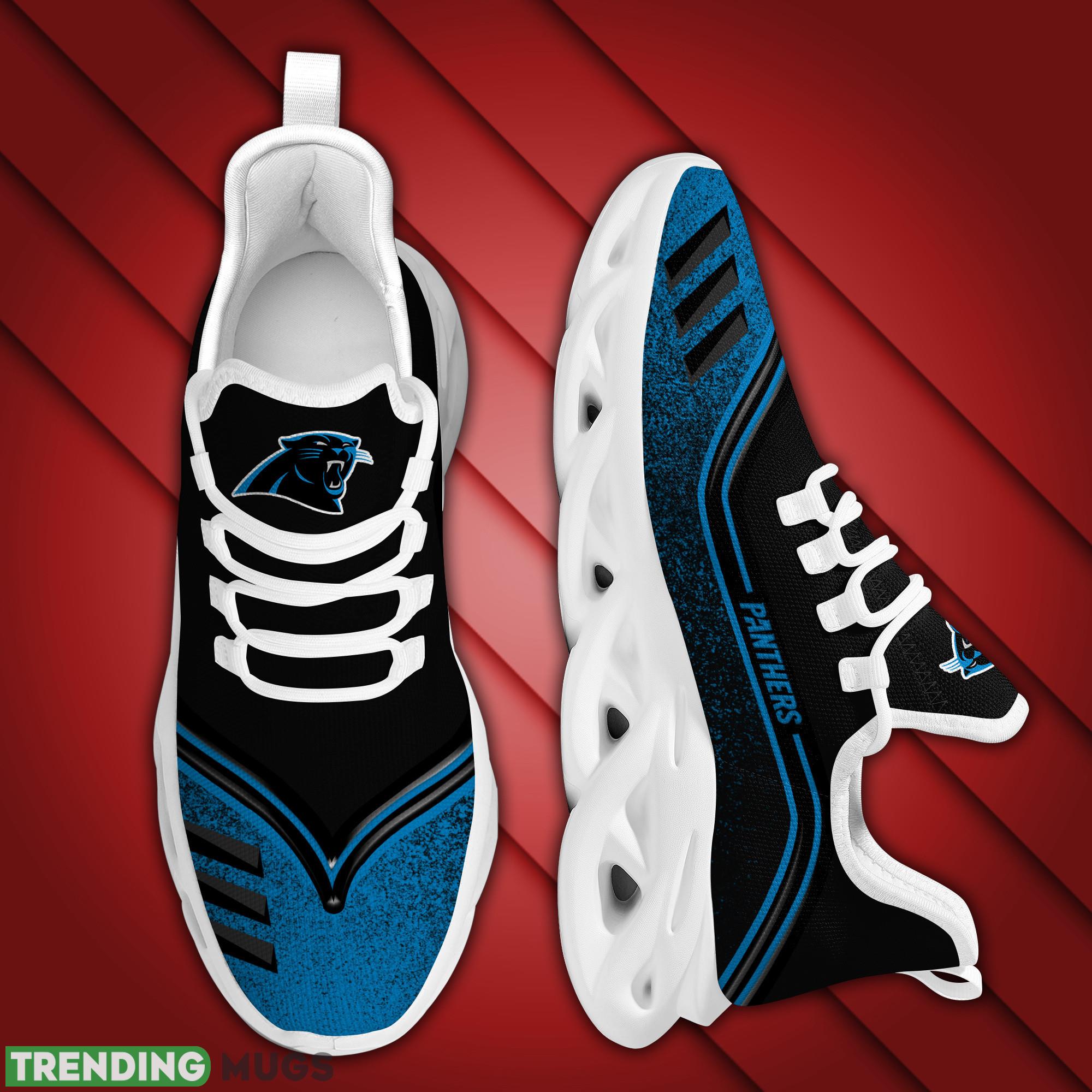 Carolina Panthers Logo Border Running Sneaker Custom Name Max Soul Shoes Max Soul Carolina Panthers Logo Border Running Sneaker Custom Name Max Soul Shoes Max Soul