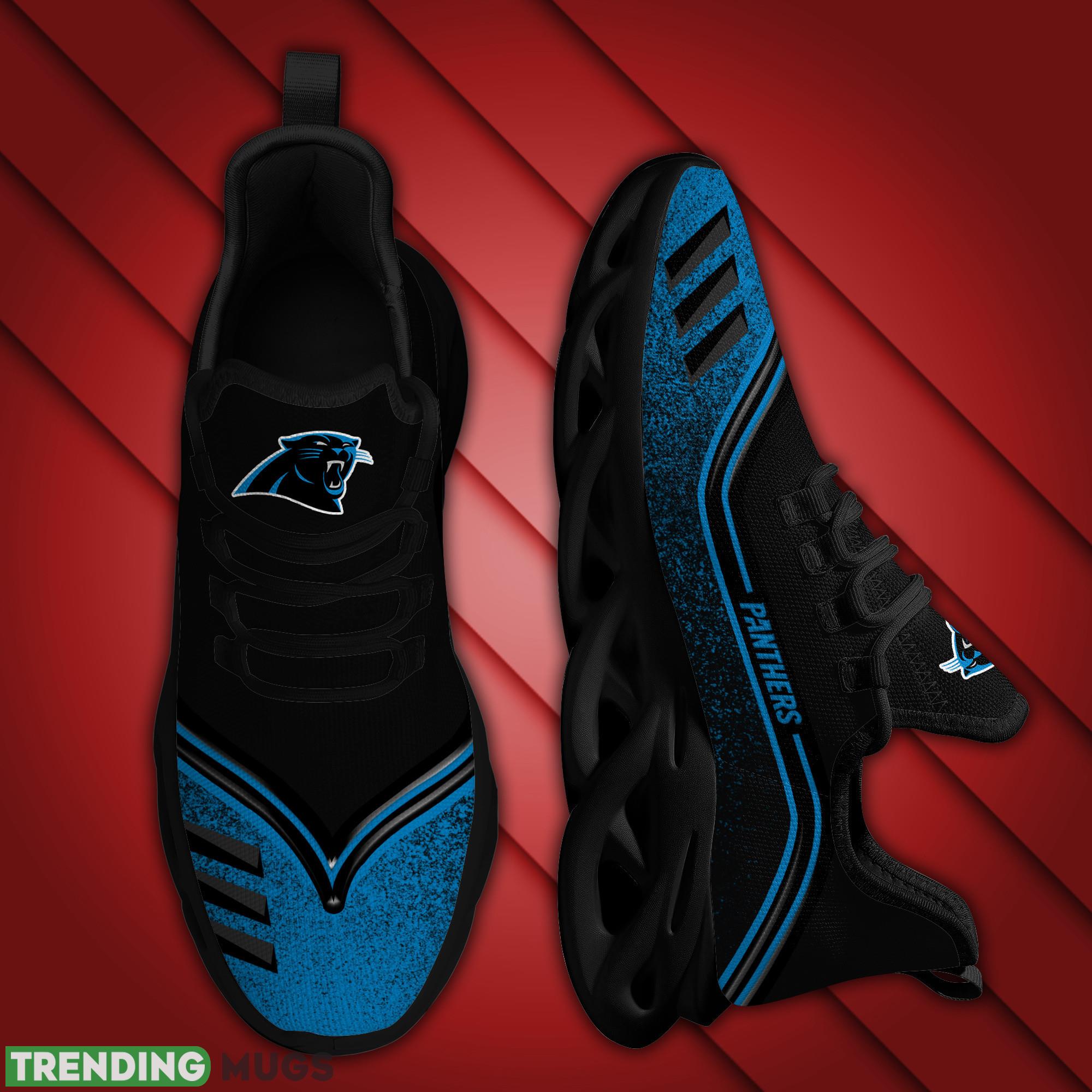 Carolina Panthers Logo Border Running Sneaker Custom Name Max Soul Shoes Max Soul Carolina Panthers Logo Border Running Sneaker Custom Name Max Soul Shoes Max Soul