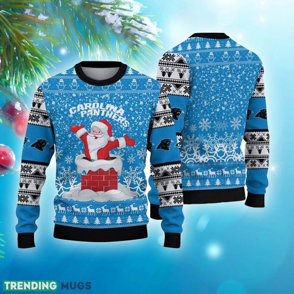Carolina Panthers Printed Funny Santa Claus Show Team Spirit NFL Ugly Christmas Sweater - Carolina Panthers Printed Funny Santa Claus Show Team Spirit NFL Ugly Christmas Sweater Carolina Panthers Printed Funny Santa Claus Show Team Spirit NFL Ugly Christmas Sweater - Carolina Panthers Printed Funny Santa Claus Show Team Spirit NFL Ugly Christmas Sweater