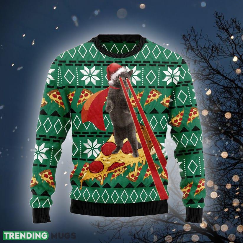 Cat and Pizza Ugly Christmas Sweater Gift For Men Women - Cat and Pizza Funny Ugly Christmas Sweater For Men & Women Adult - Christmas Gifts_2