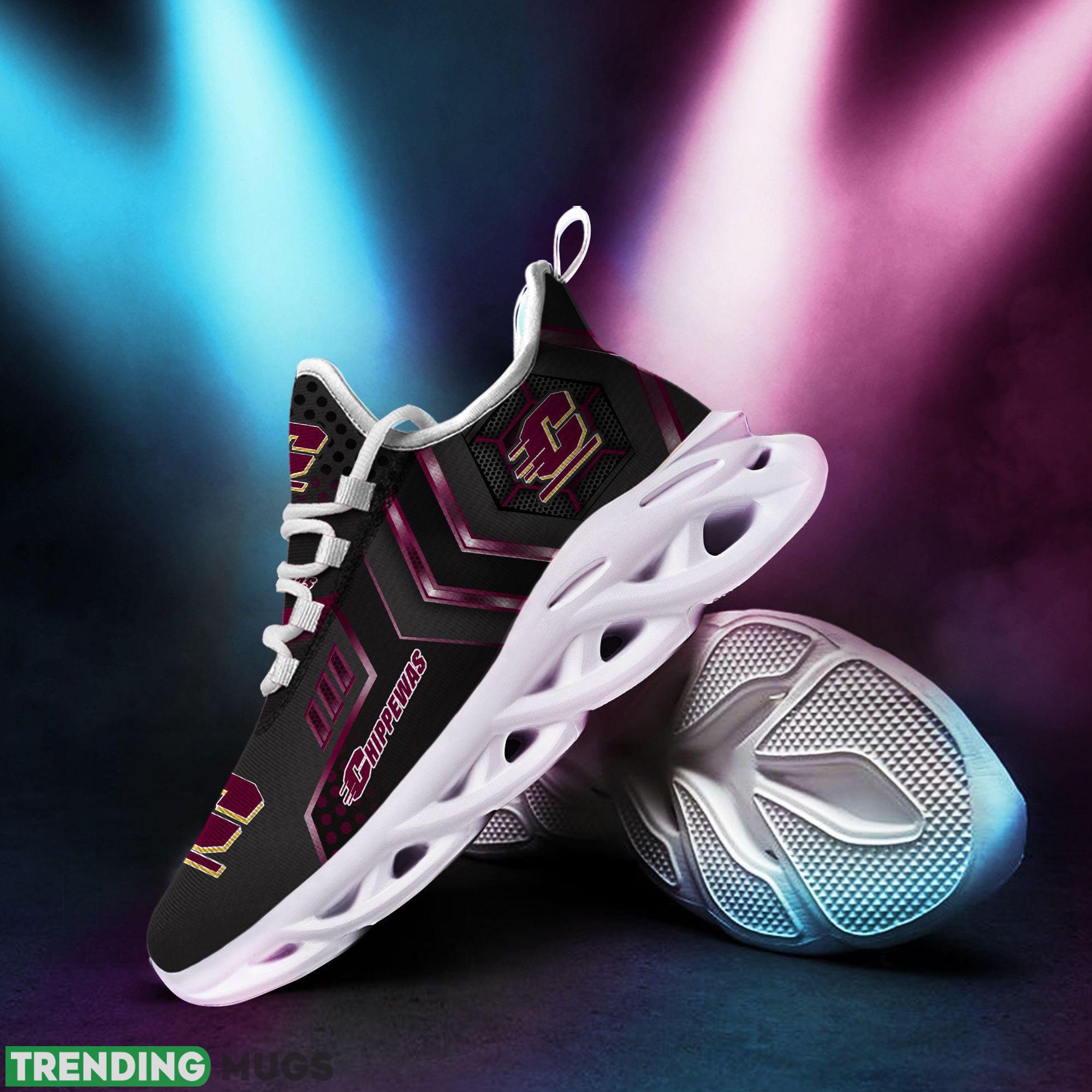 Central Michigan Chippewas Logo Running Sneaker Custom Name Max Soul Shoes In Black Max Soul Central Michigan Chippewas Logo Running Sneaker Custom Name Max Soul Shoes In Black Max Soul