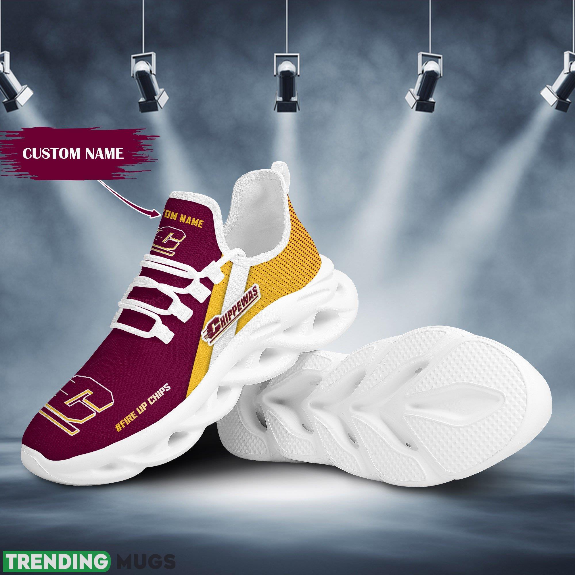 Central Michigan Chippewas Logo Running Sneaker Custom Name Max Soul Shoes - Central Michigan Chippewas Logo Pattern Custom Name 3D Max Soul Sneaker Shoes_1 Central Michigan Chippewas Logo Running Sneaker Custom Name Max Soul Shoes - Central Michigan Chippewas Logo Pattern Custom Name 3D Max Soul Sneaker Shoes_1