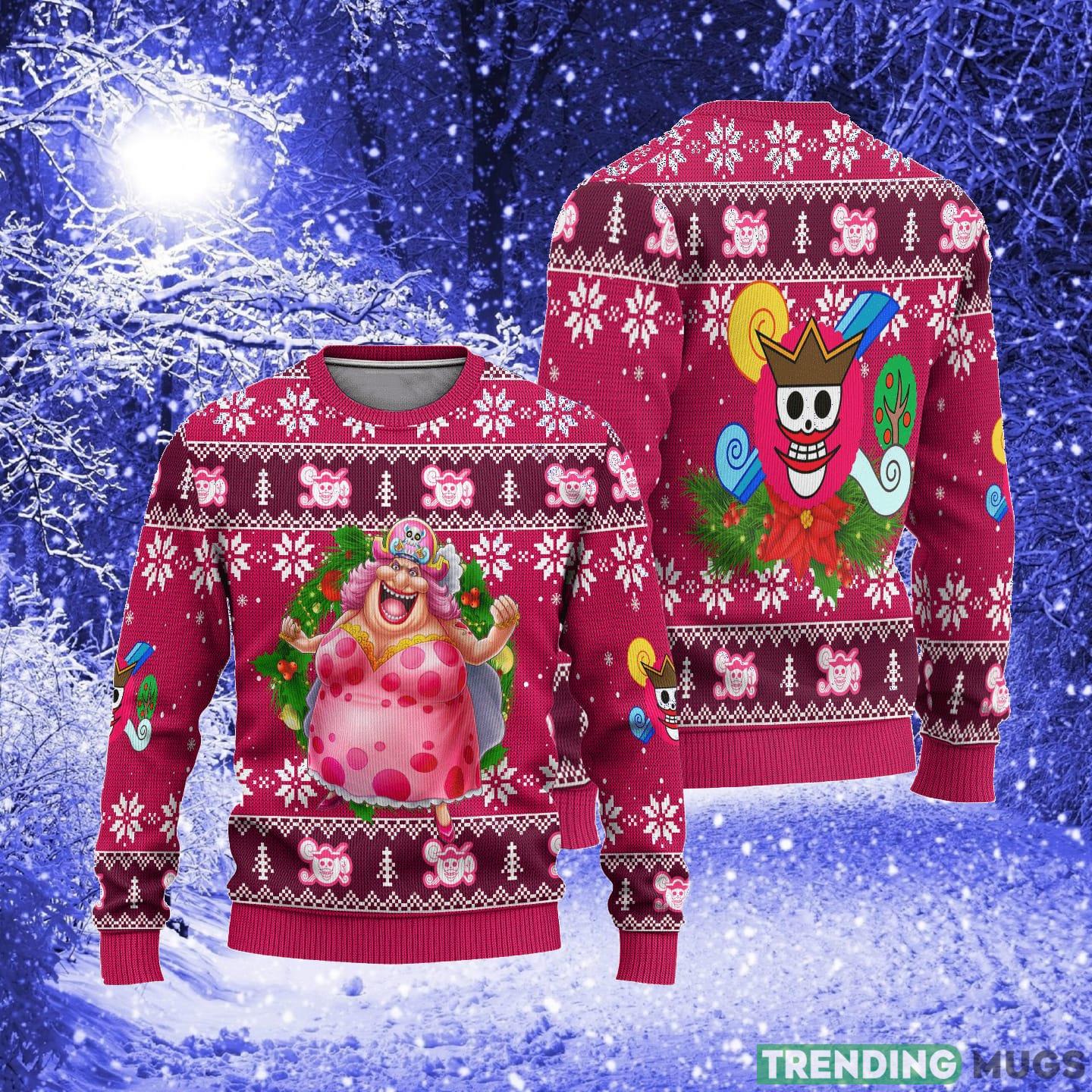 Charlotte Linlin One Piece Anime Xmas Women Mens Ugly Christmas Sweater 3D Sweater Charlotte Linlin One Piece Anime Xmas Women Mens Ugly Christmas Sweater 3D Sweater